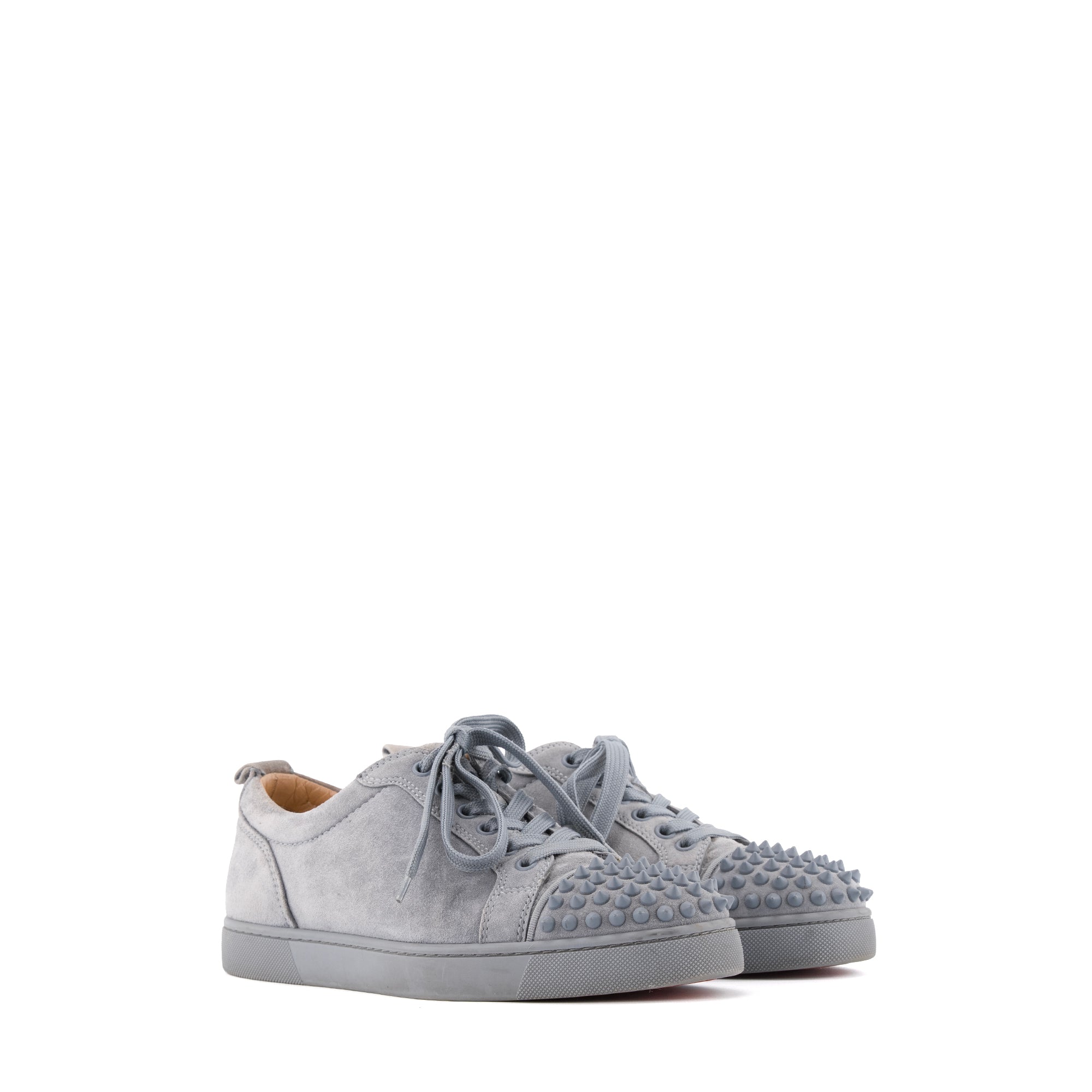 LOUBOUTIN - Sneakers Louis Junior Spikes Louboutin en daim bleu (T39)