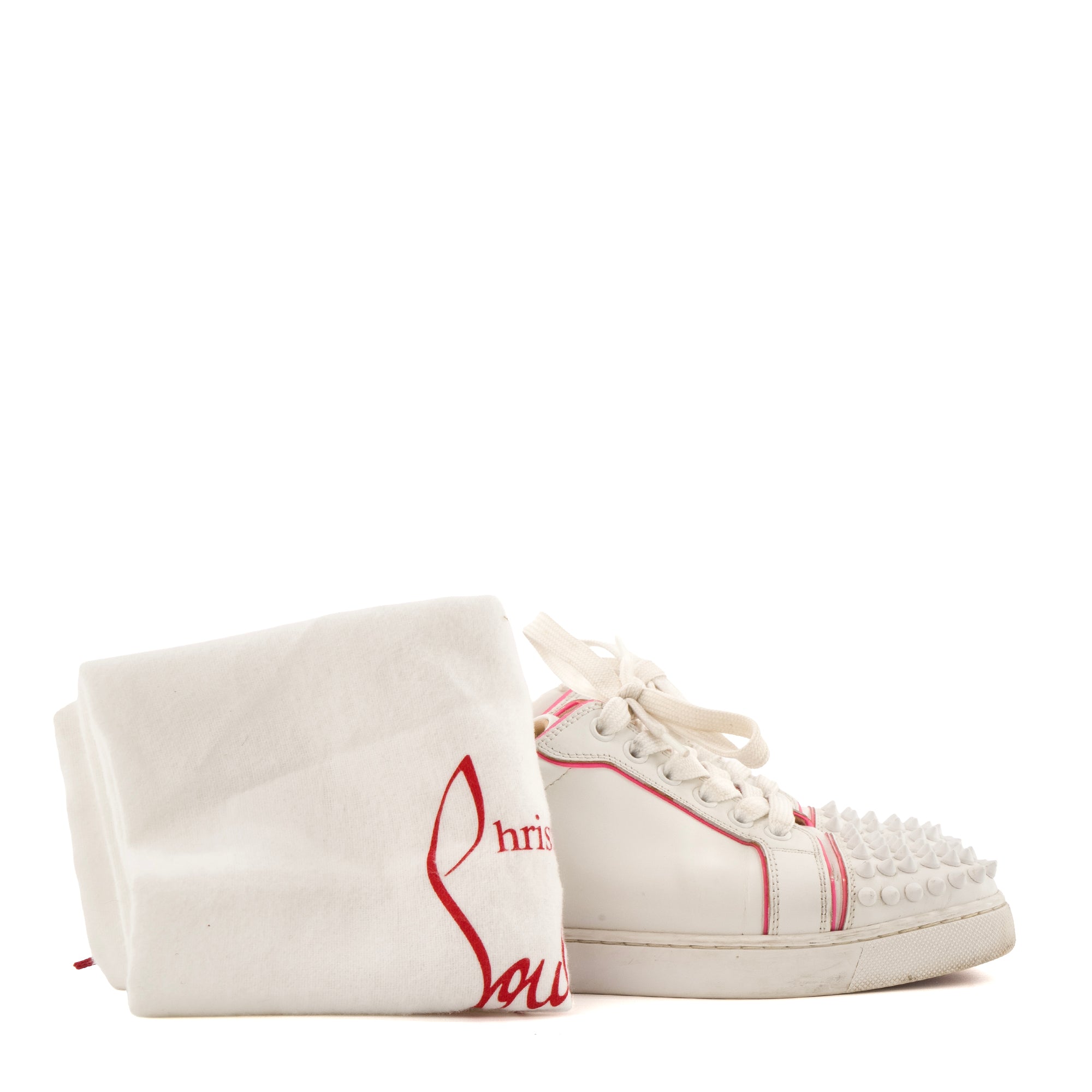 LOUBOUTIN - Sneakers Vieira 2 Louboutin en cuir blanc (T36)