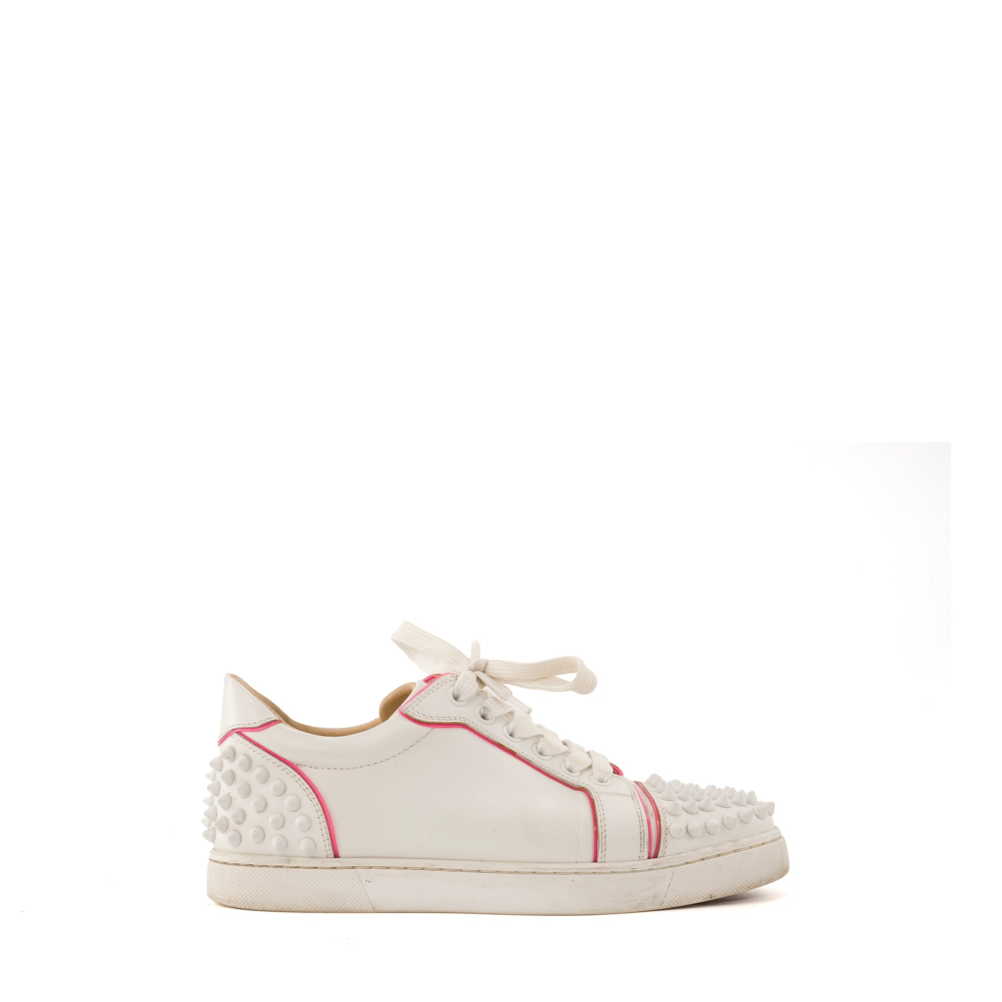 LOUBOUTIN - Sneakers Vieira 2 Louboutin en cuir blanc (T36)