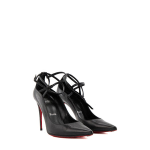 LOUBOUTINS - Escarpins Conclusive Louboutin en cuir lisse noir (T36,5)