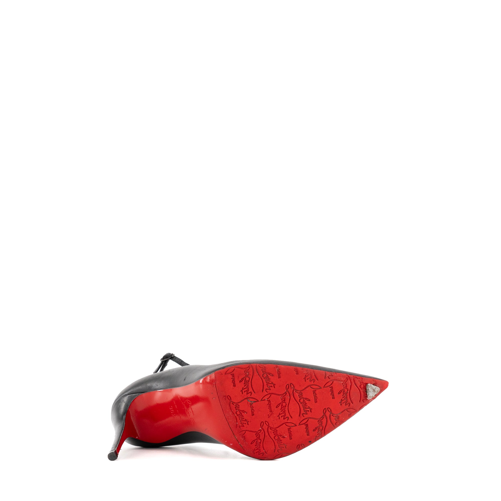 LOUBOUTINS - Escarpins Conclusive Louboutin en cuir lisse noir (T36,5)
