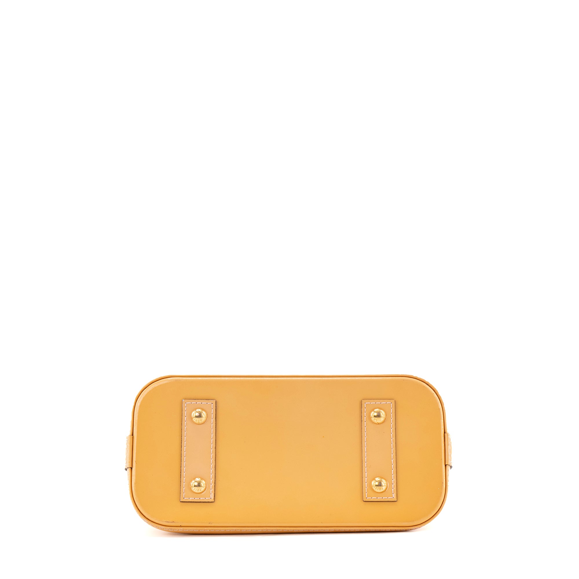 LOUIS VUITTON - Sac à bandoulière Alma BB Louis Vuitton en cuir verni jaune