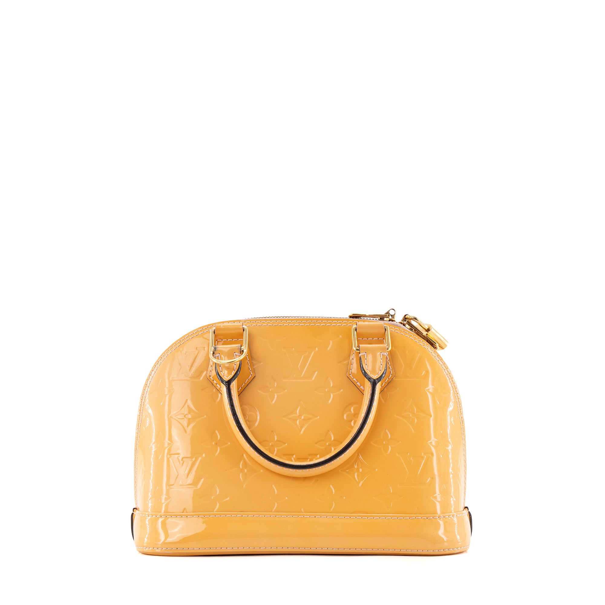 LOUIS VUITTON - Sac à bandoulière Alma BB Louis Vuitton en cuir verni jaune