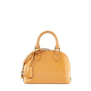 LOUIS VUITTON - Sac à bandoulière Alma BB Louis Vuitton en cuir verni jaune