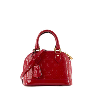 LOUIS VUITTON - Sac à bandoulière Alma BB Louis Vuitton en cuir verni rouge