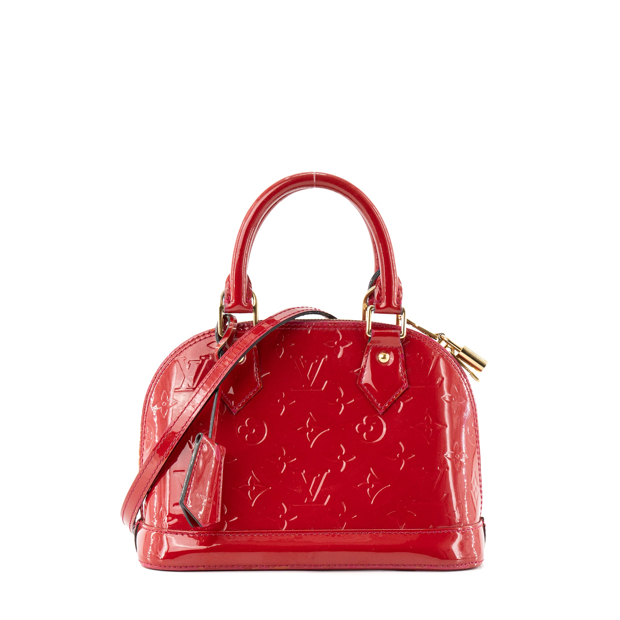 LOUIS VUITTON - Sac à bandoulière Alma BB Louis Vuitton en cuir verni rouge