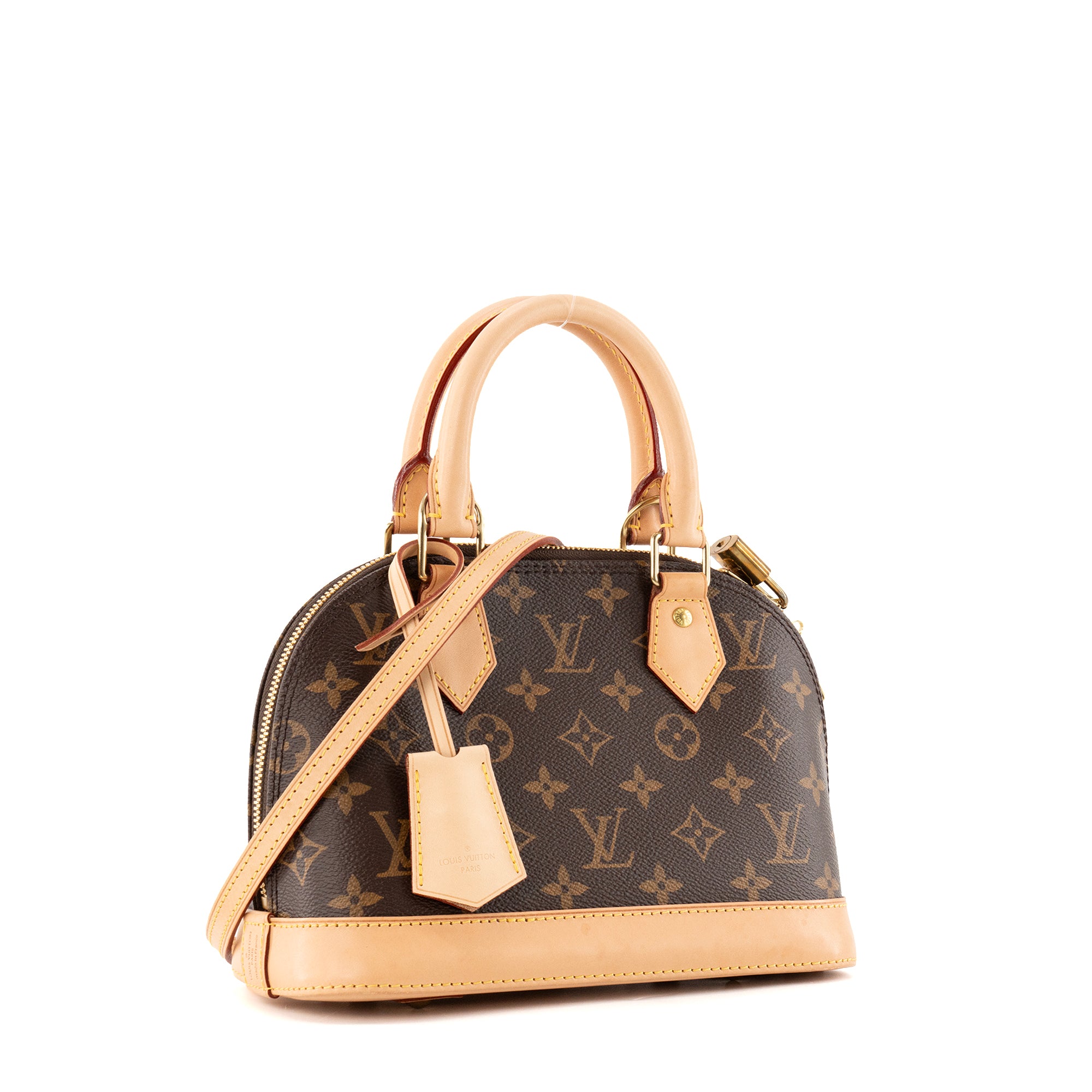 LOUIS VUITTON - Sac à bandoulière Alma BB Louis Vuitton en toile enduite monogrammée
