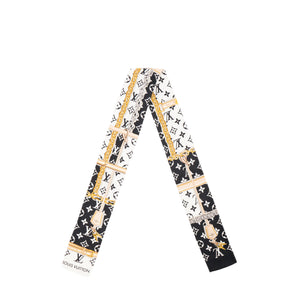 LOUIS VUITTON - Bandeau Monogram Confidential Louis Vuitton en soie noir et blanc