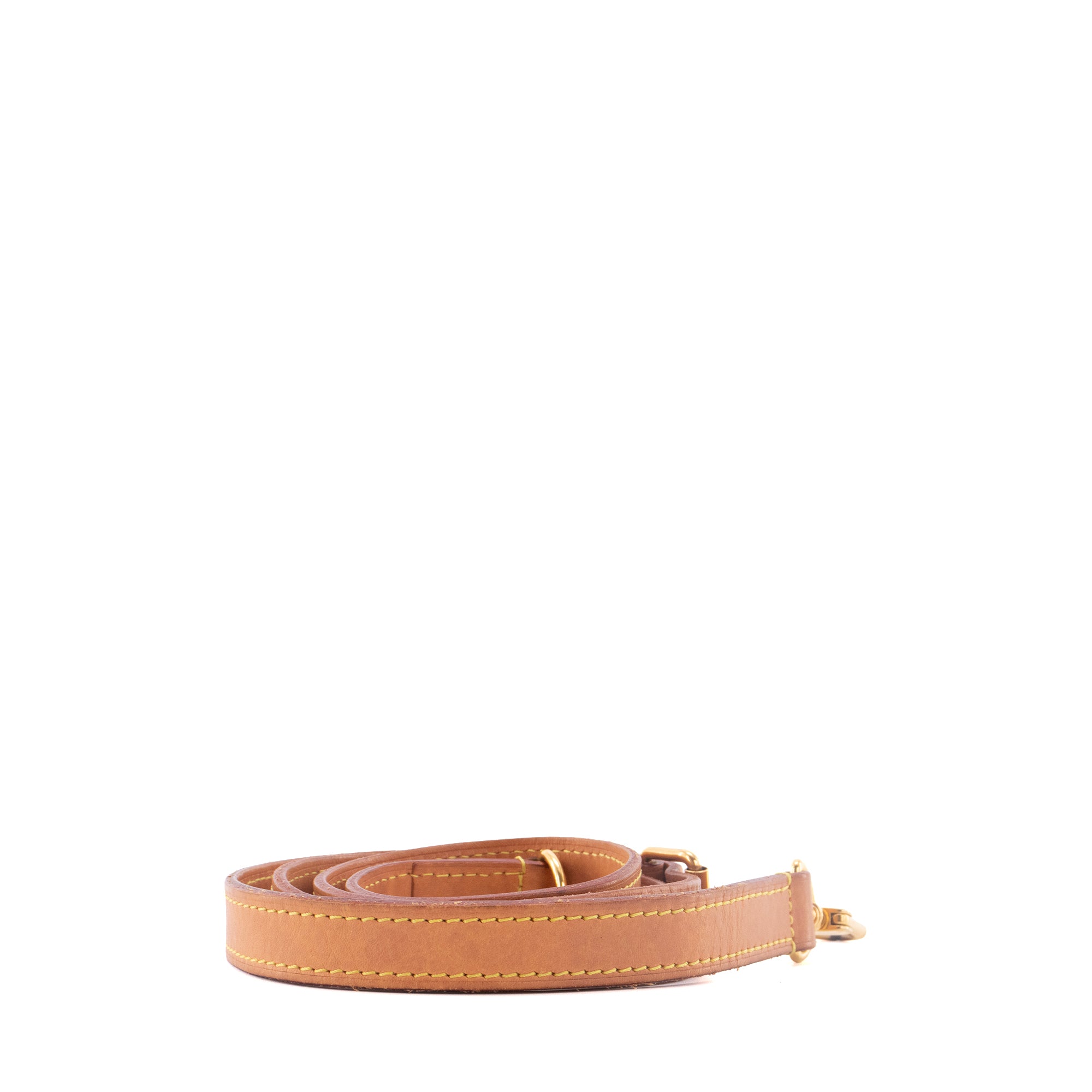 LOUIS VUITTON - Bandoulière en cuir Louis Vuitton en cuir naturel marron