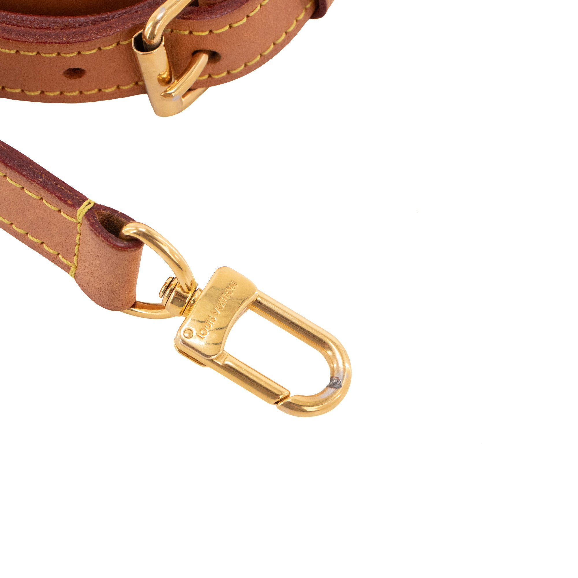 LOUIS VUITTON - Bandoulière en cuir Louis Vuitton en cuir naturel marron