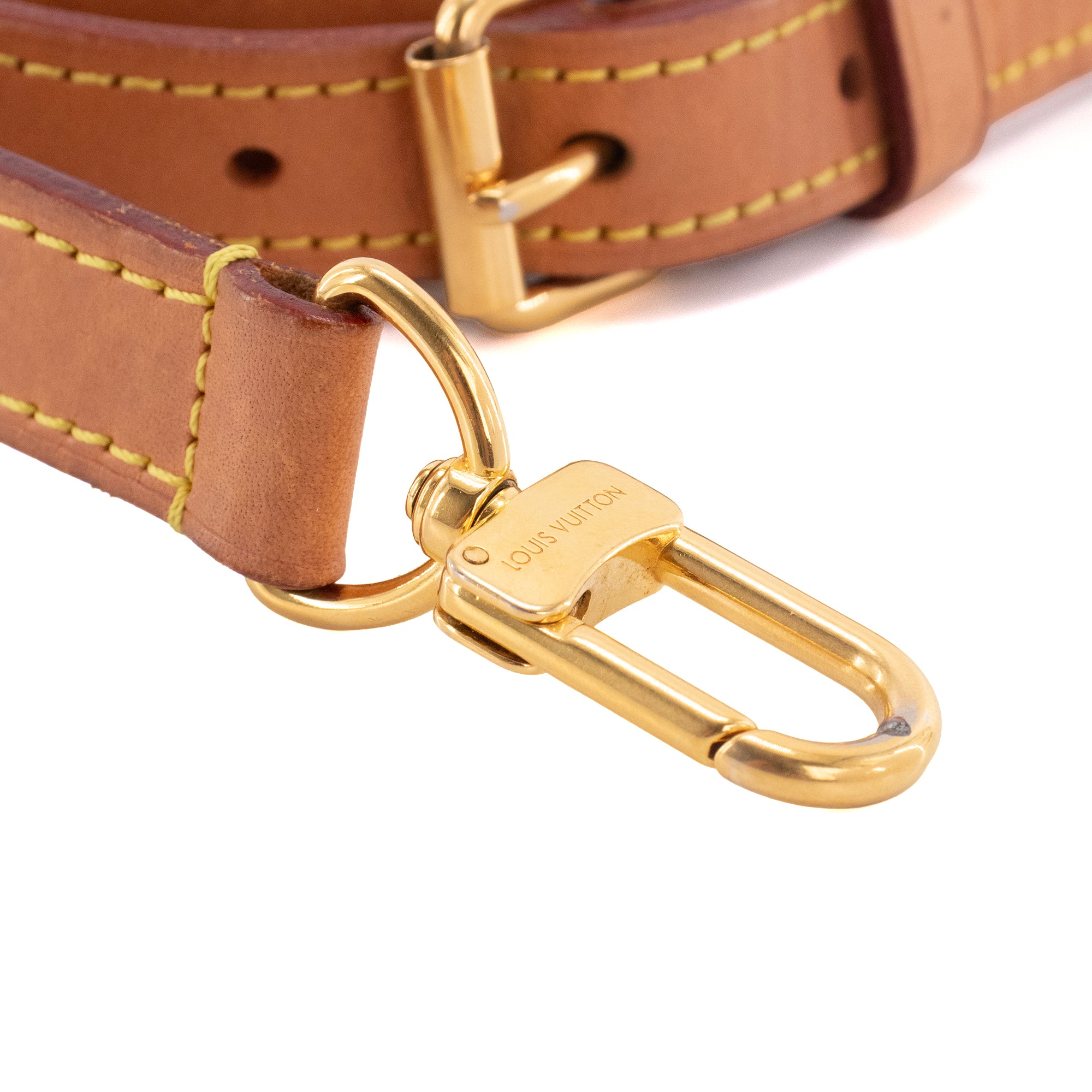 LOUIS VUITTON - Bandoulière en cuir Louis Vuitton en cuir naturel marron