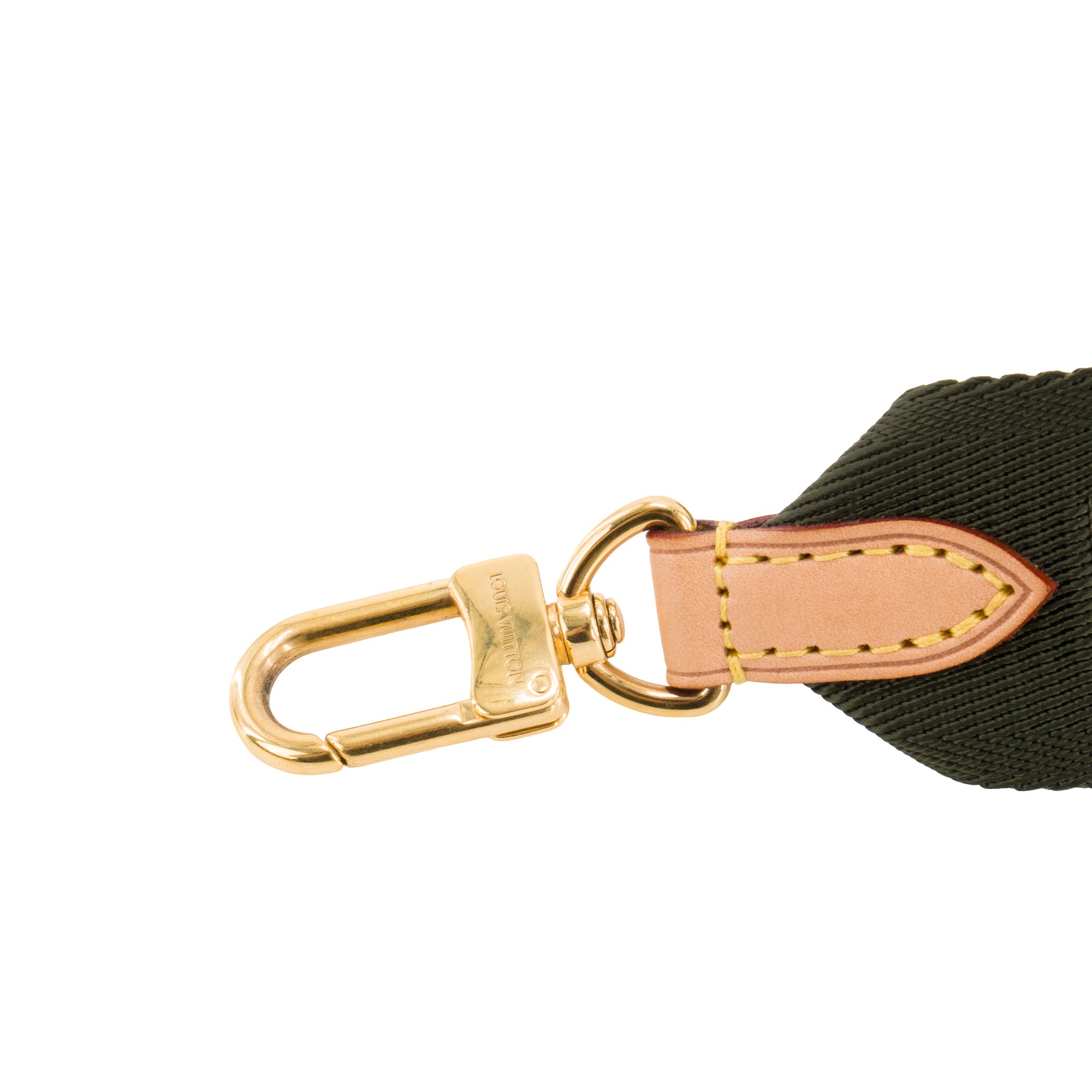 LOUIS VUITTON - Bandoulière Louis Vuitton en toile kaki