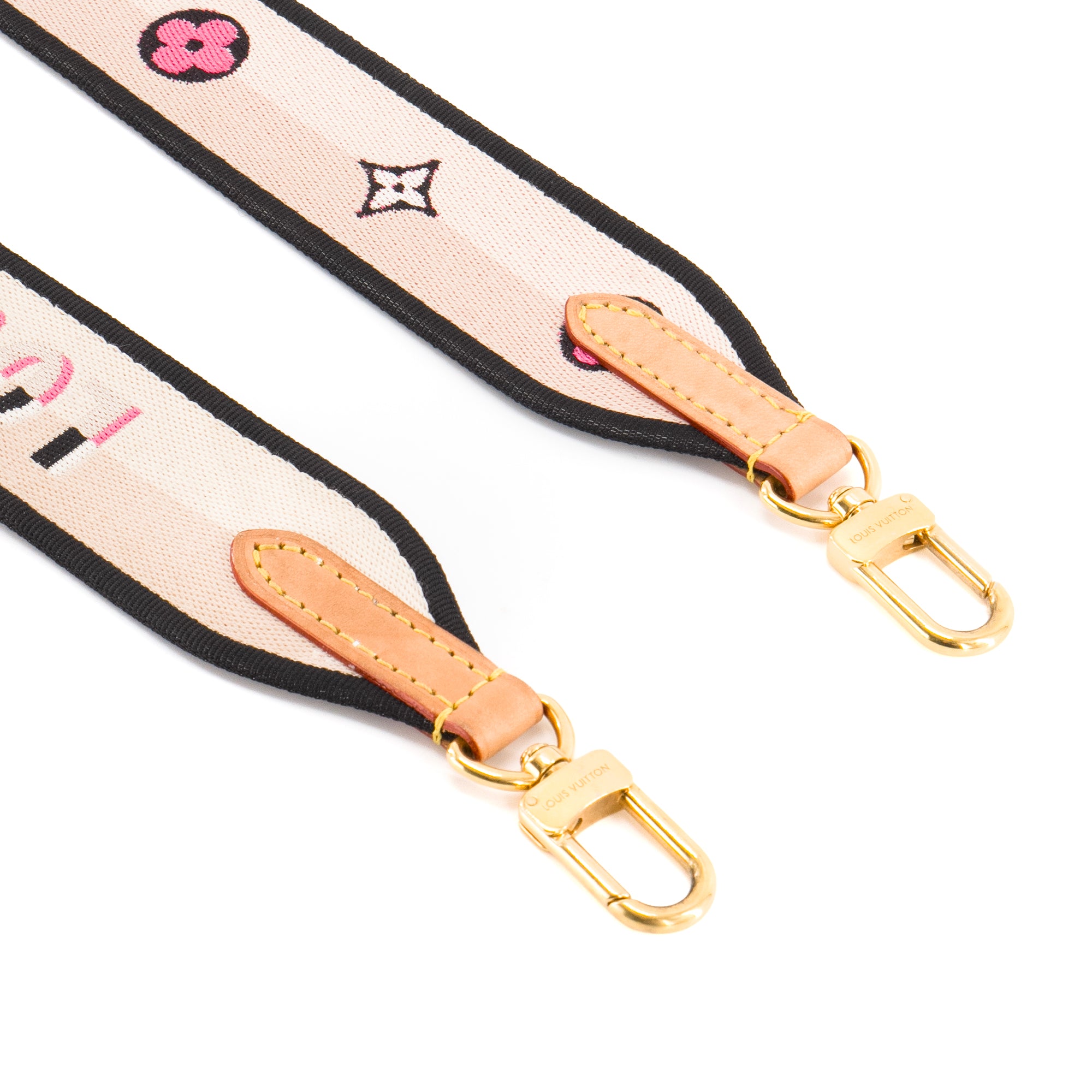 LOUIS VUITTON - Bandoulière réglable Louis Vuitton en toile beige