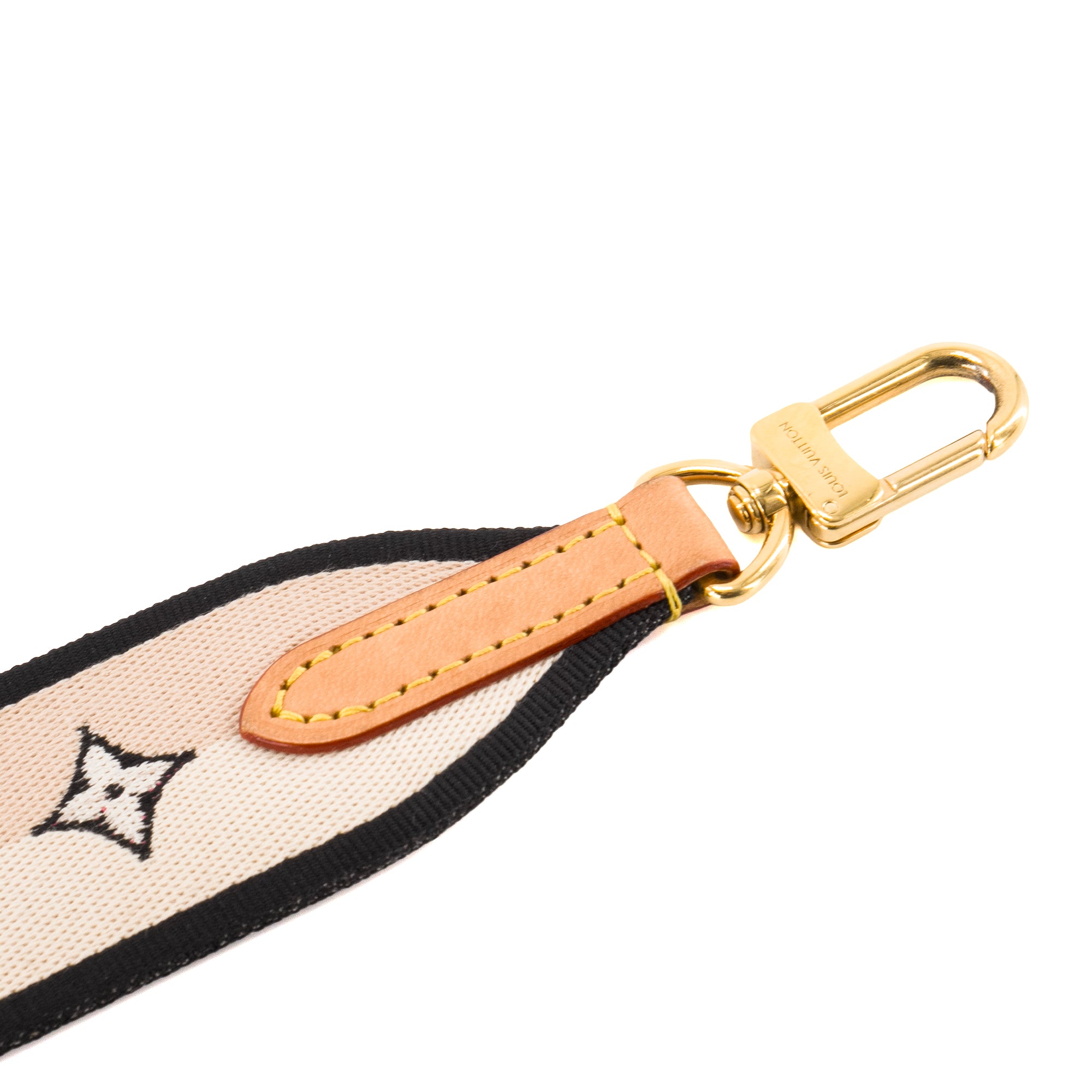 LOUIS VUITTON - Bandoulière réglable Louis Vuitton en toile beige