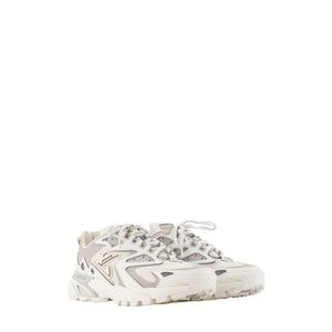 LOUIS VUITTON - Sneakers Runner Tatic Louis Vuitton en cuir et toile grise et blanche (T41)