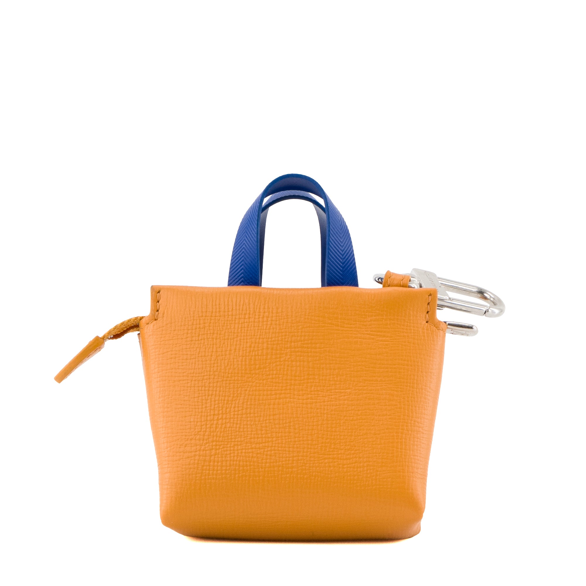 LOUIS VUITTON - Bijou de sac LV Mini Shopper Louis Vuitton en cuir orange