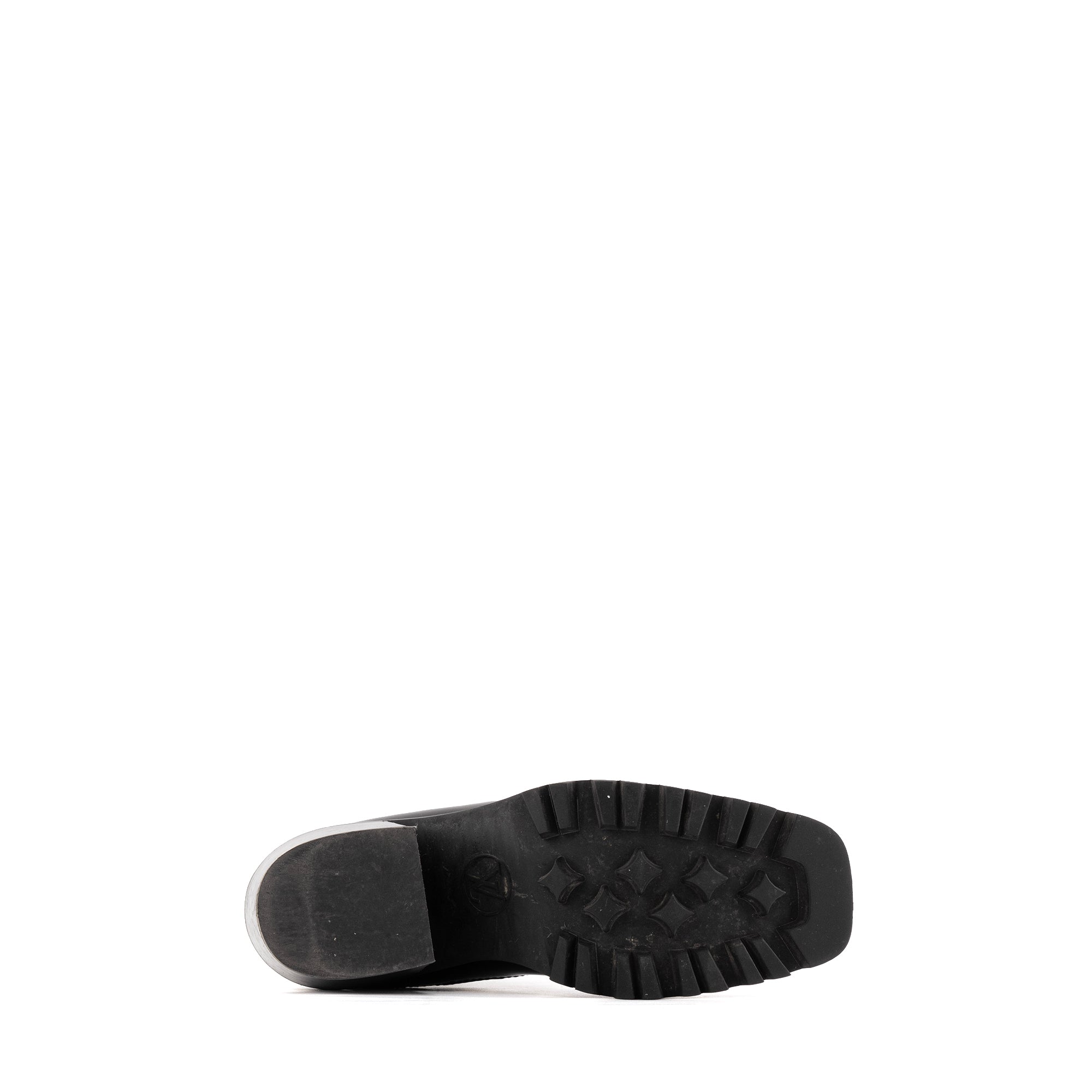 LOUIS VUITTON - Bottines Louis Vuitton en toile enduite et cuir verni noir (T39)