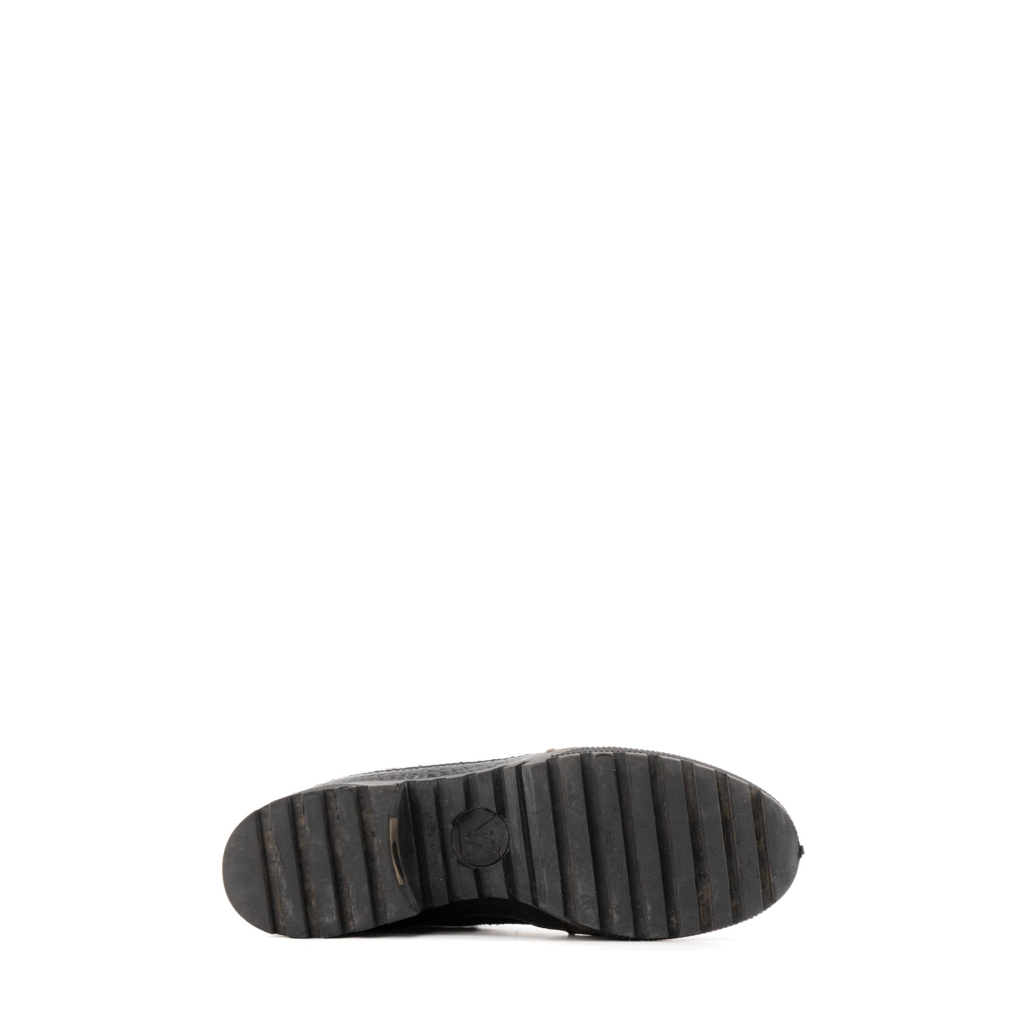 LOUIS VUITTON - Bottines Lauréate Louis Vuitton en toile monogrammée et cuir noir (T38)