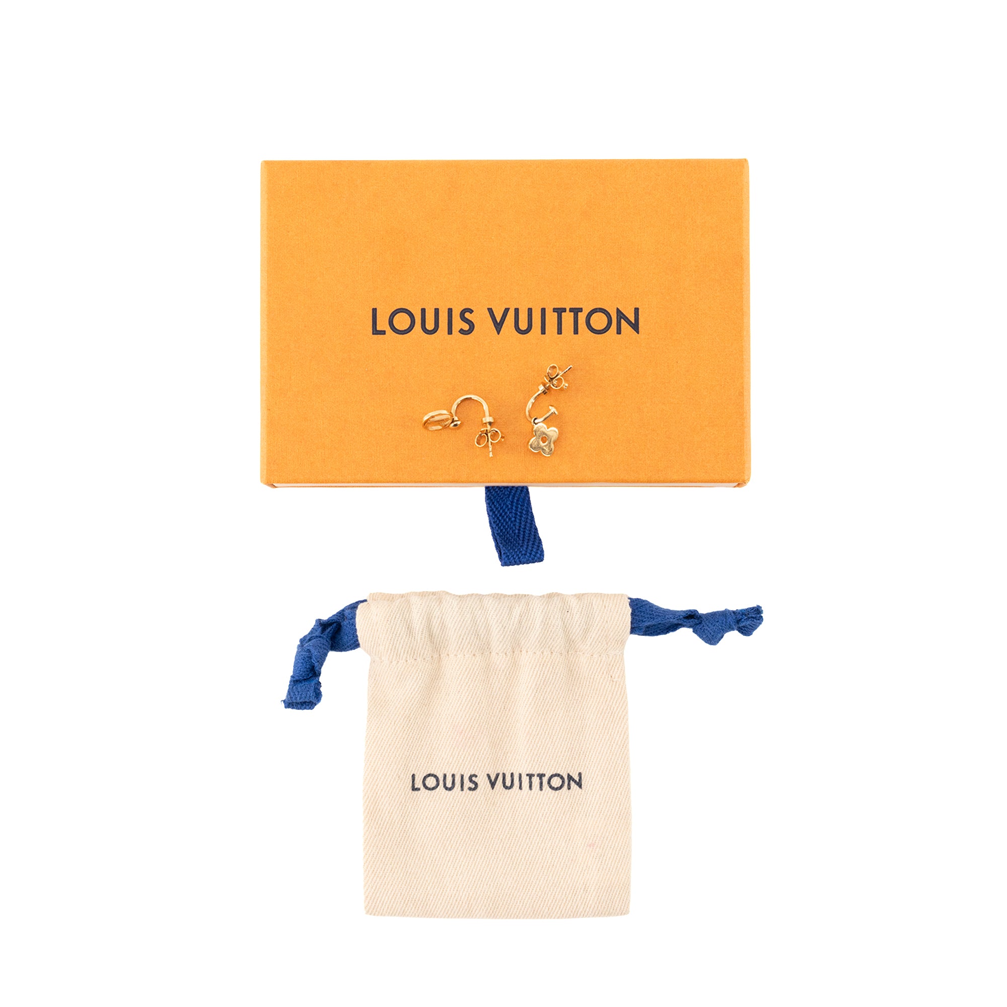 LOUIS VUITTON - Boucles d’oreilles Blooming Louis Vuitton en métal doré