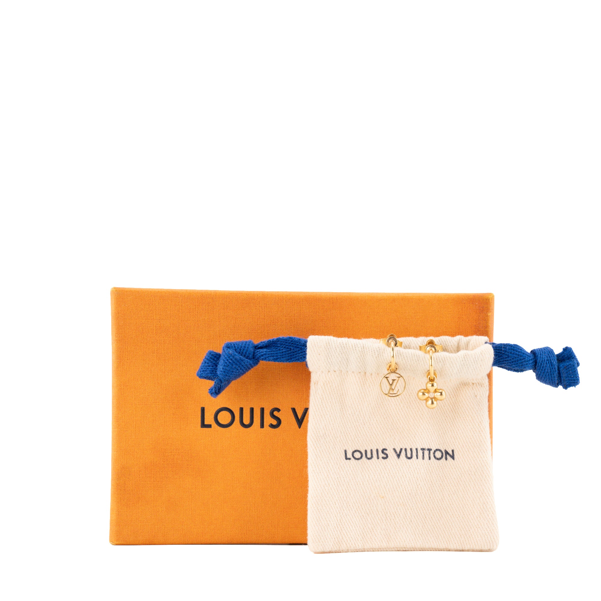 LOUIS VUITTON - Boucles d'oreilles Blooming Louis Vuitton en métal doré