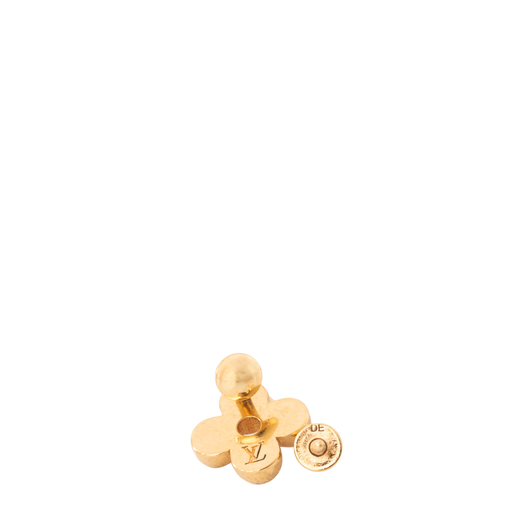 LOUIS VUITTON - Boucles d'oreilles Blooming Louis Vuitton en métal doré