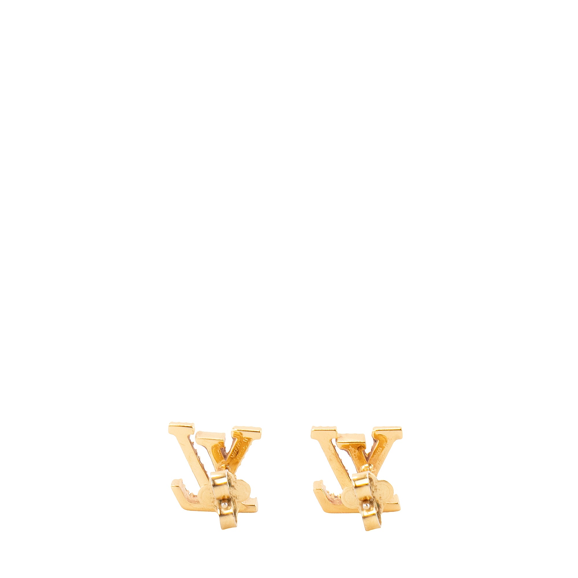 LOUIS VUITTON - Boucles d'oreilles LV Iconic Louis Vuitton en métal doré et strass