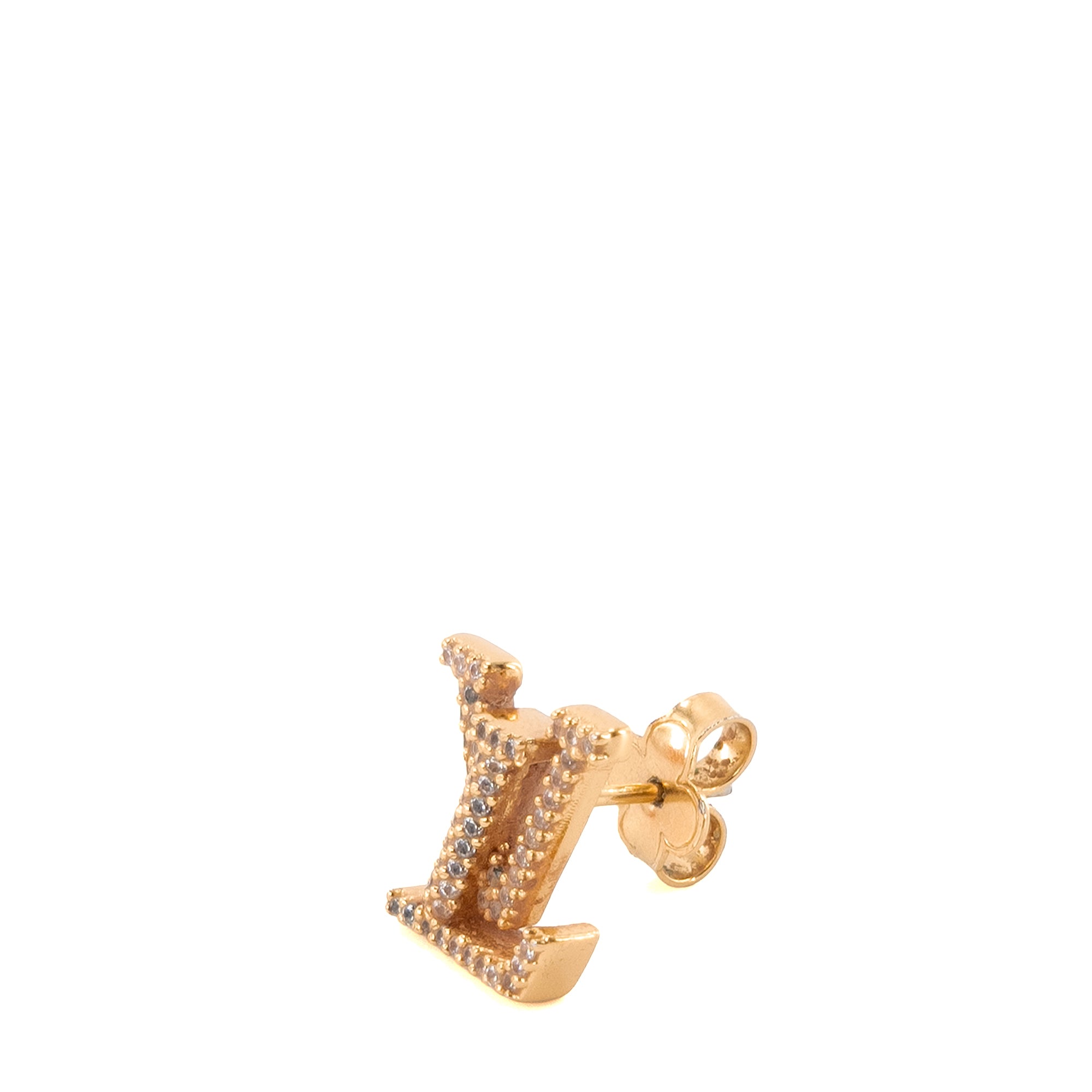 LOUIS VUITTON - Boucles d'oreilles LV Iconic Louis Vuitton en métal doré et strass