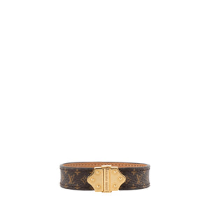 LOUIS VUITTON - Bracelet Nano Monogram Louis Vuitton en toile enduite monogrammée (T17)