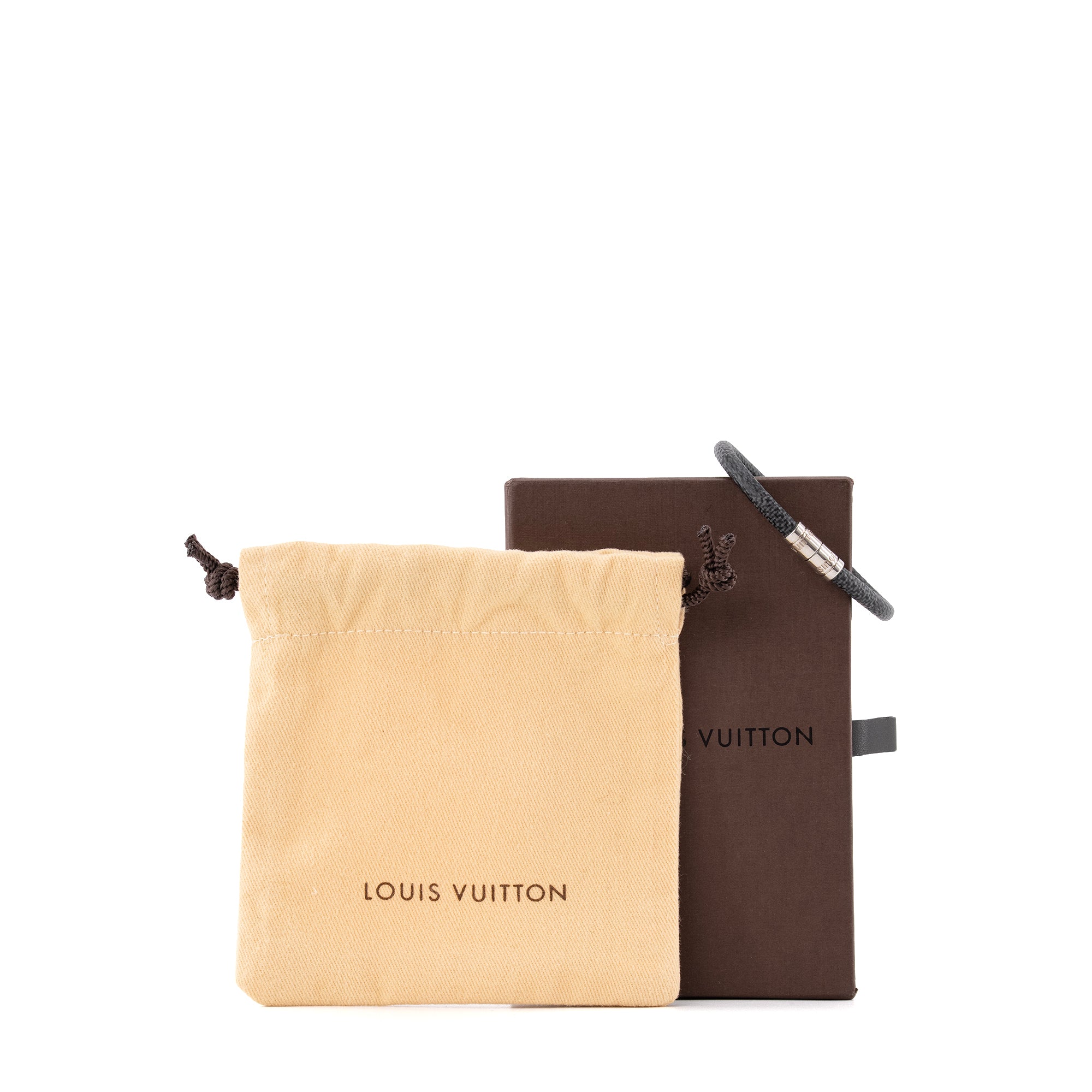 LOUIS VUITTON - Bracelet Keep It Louis Vuitton en toile damier graphite