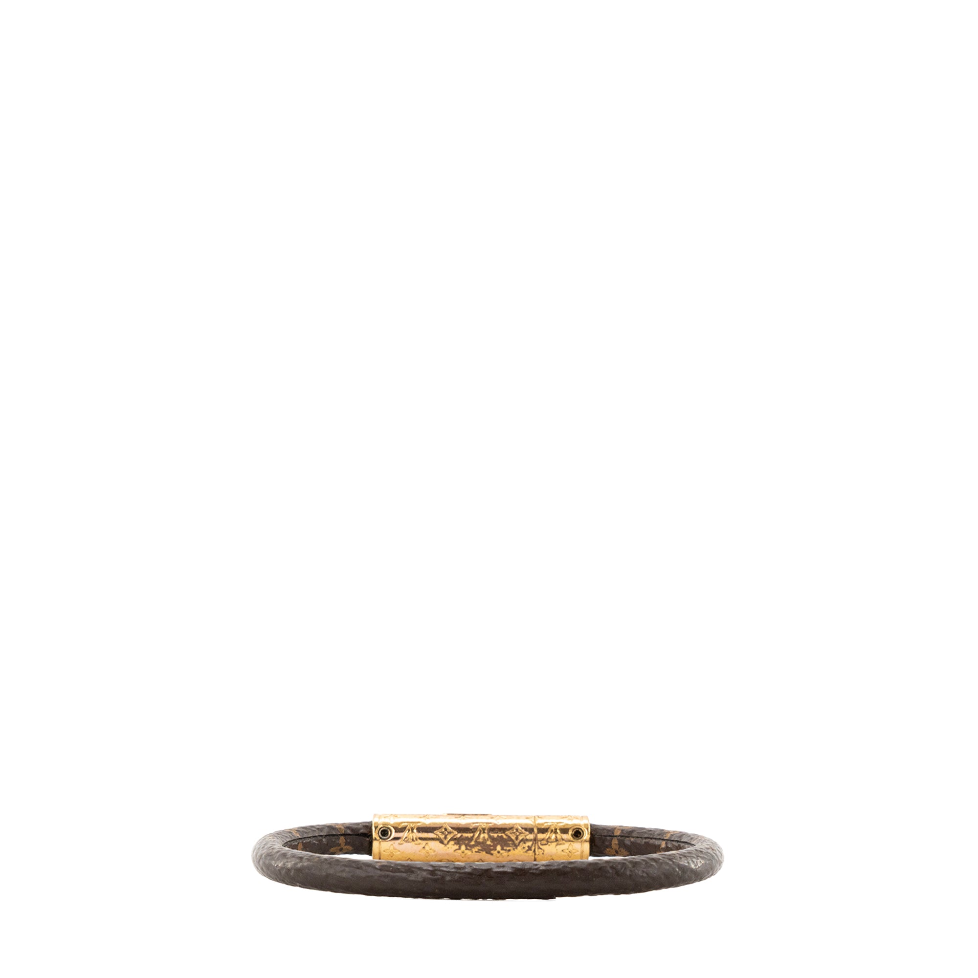 LOUIS VUITTON - Bracelet Keep It Louis Vuitton en toile enduite monogrammée marron (T17)