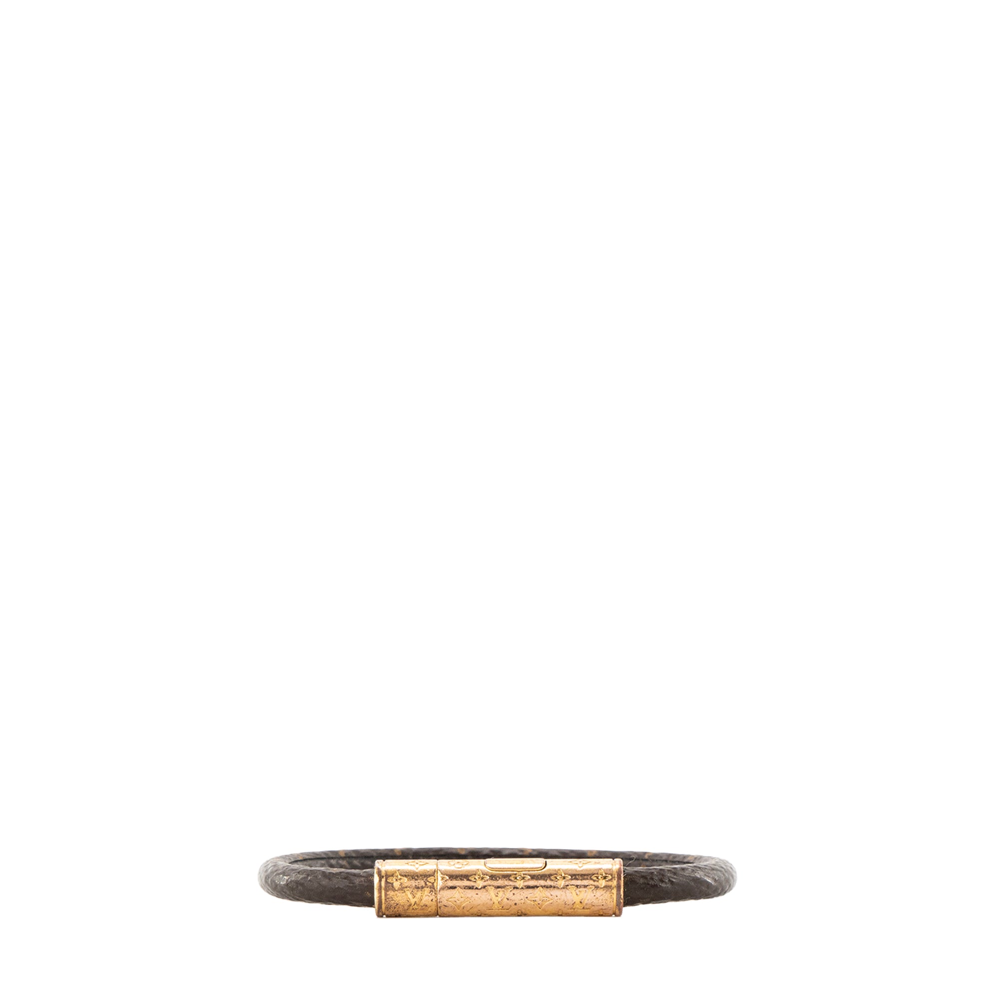 LOUIS VUITTON - Bracelet Keep It Louis Vuitton en toile enduite monogrammée marron (T17)