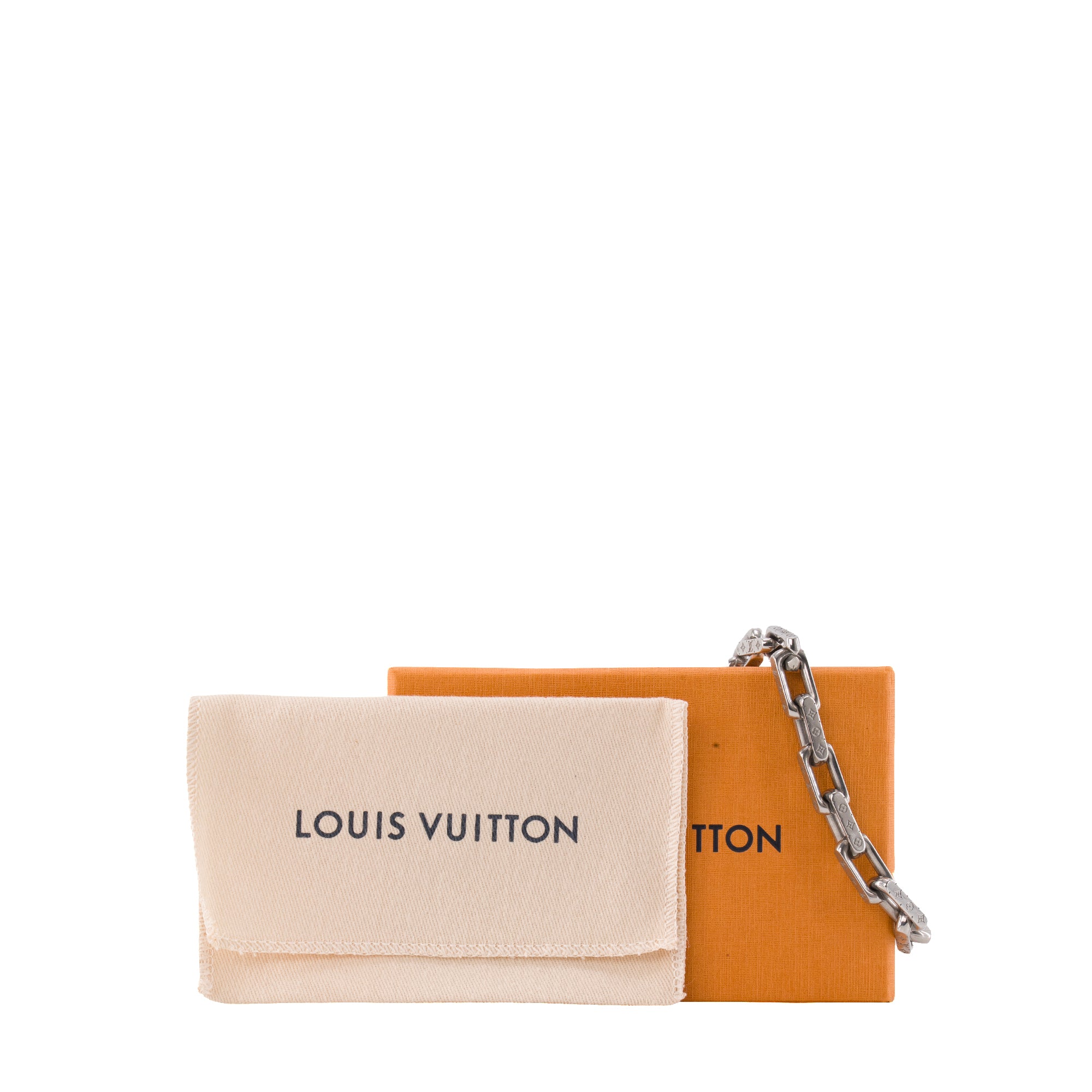 LOUIS VUITTON - Bracelet Monogram Chain S00 Louis Vuitton en métal argenté (M)