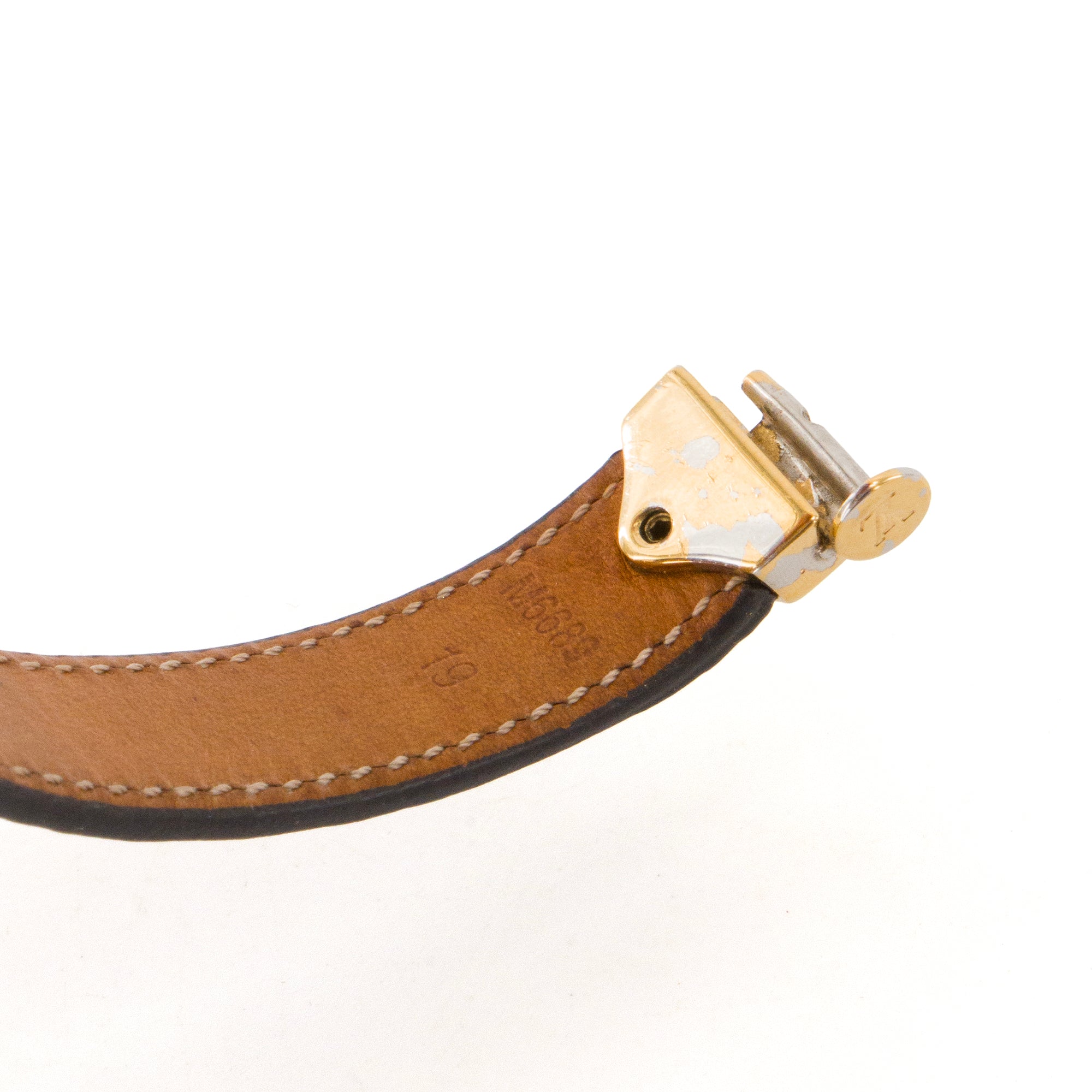 LOUIS VUITTON - Bracelet Nano Monogram Louis Vuitton en toile enduite monogrammée marron (T19)