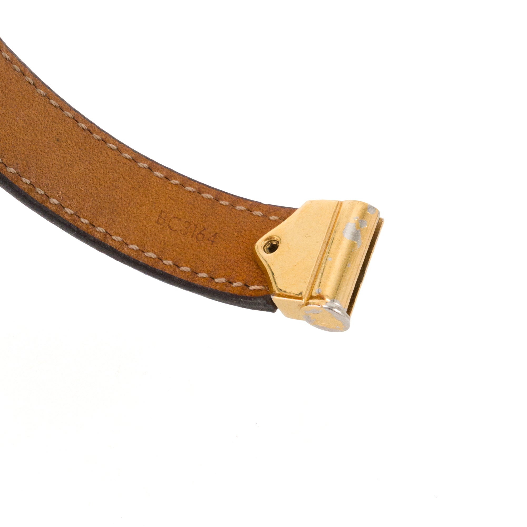 LOUIS VUITTON - Bracelet Nano Monogram Louis Vuitton en toile enduite monogrammée marron (T19)