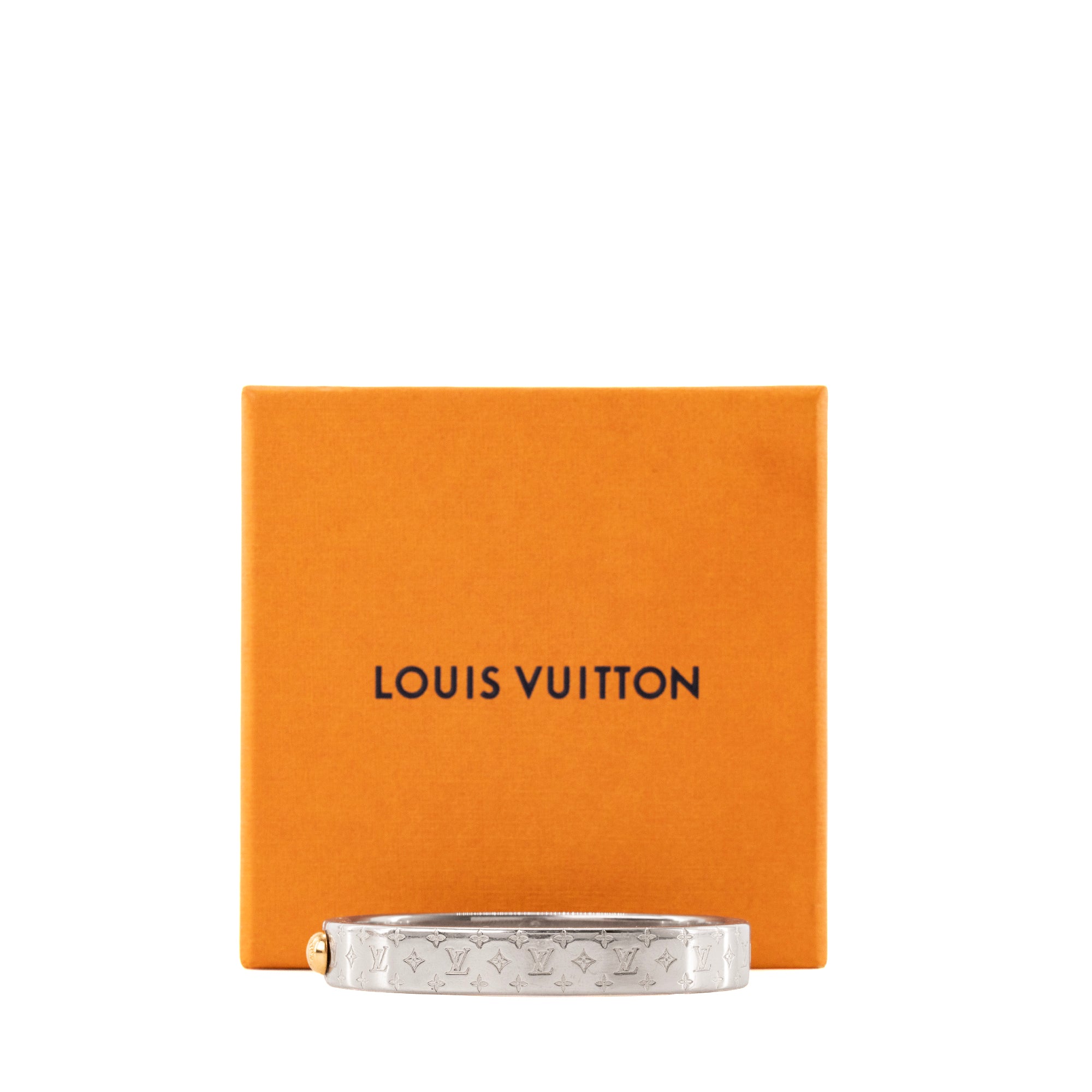 LOUIS VUITTON - Bracelet Nanogram Louis Vuitton en métal argenté (S)