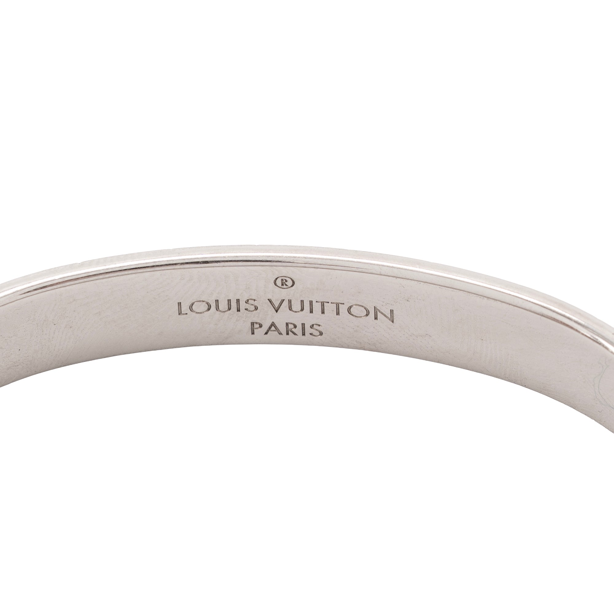 LOUIS VUITTON - Bracelet Nanogram Louis Vuitton en métal argenté (S)