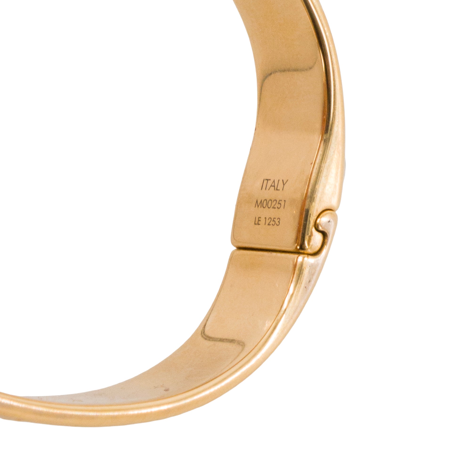 LOUIS VUITTON - Bracelet Nanogram Louis Vuitton en métal doré (S)