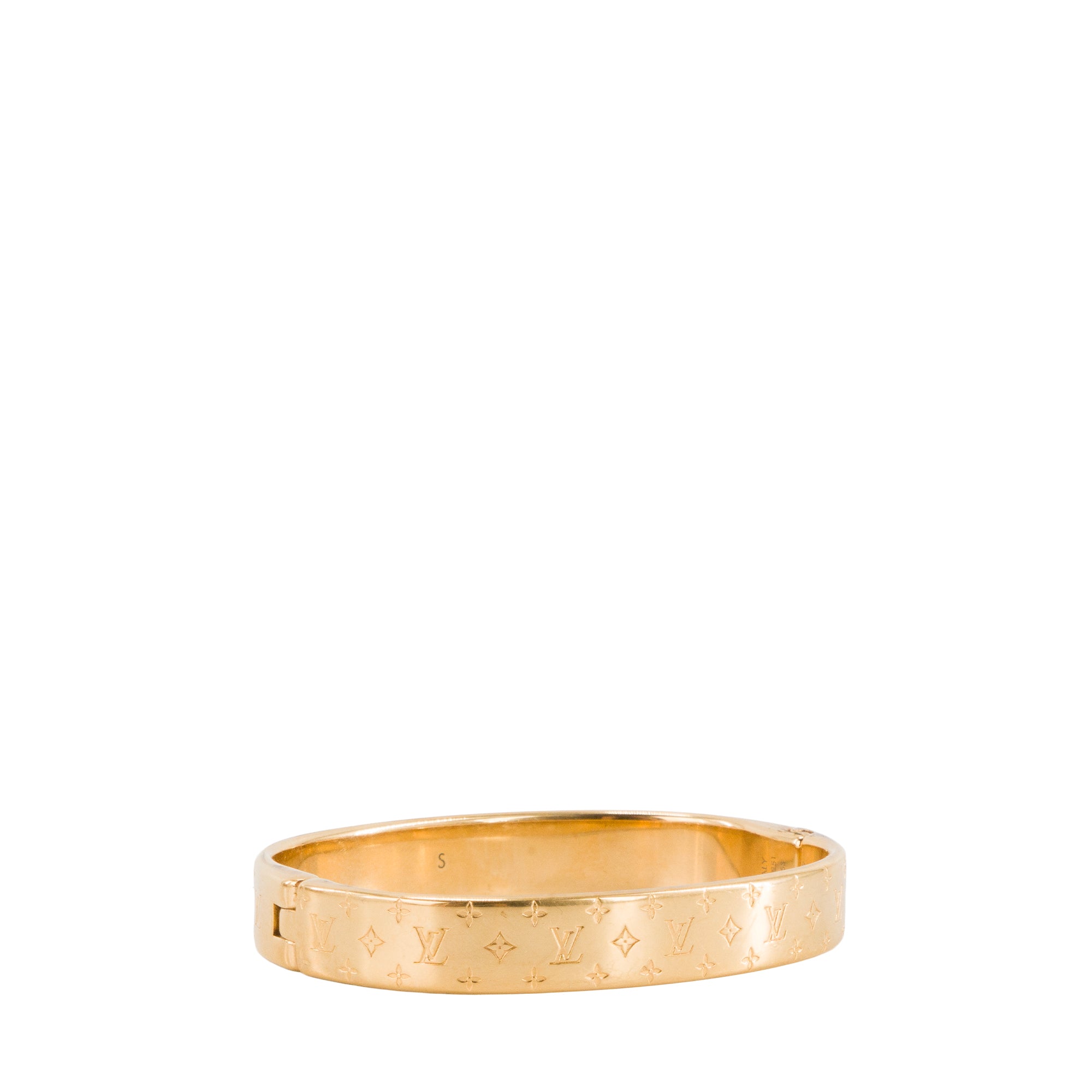 LOUIS VUITTON - Bracelet Nanogram Louis Vuitton en métal doré (S)