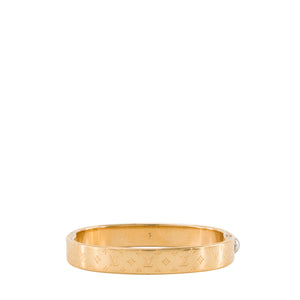 LOUIS VUITTON - Bracelet Nanogram Louis Vuitton en métal doré (S)