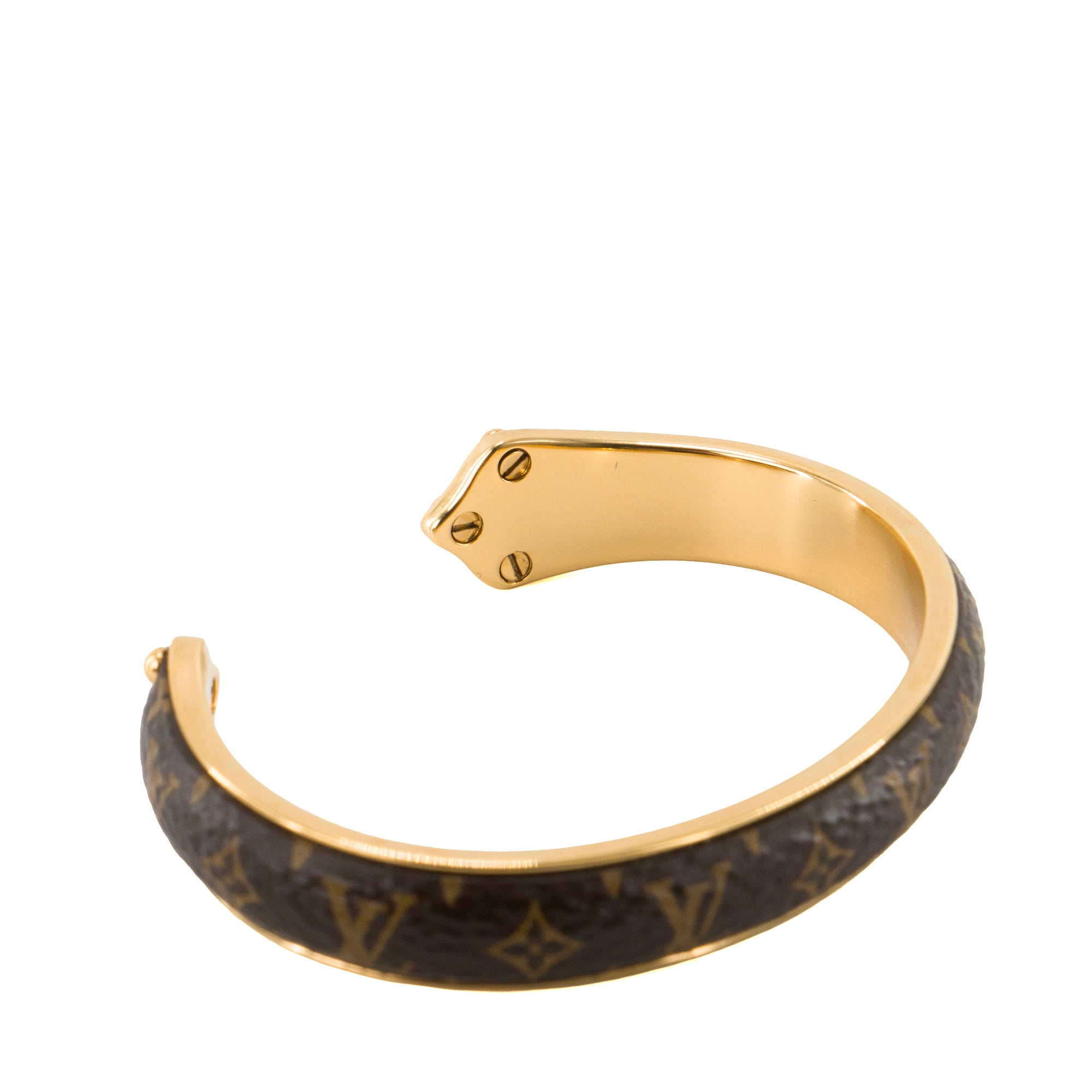 LOUIS VUITTON - Bracelet Sweet Dreams Louis Vuitton en toile enduite monogrammée et métal doré (M)