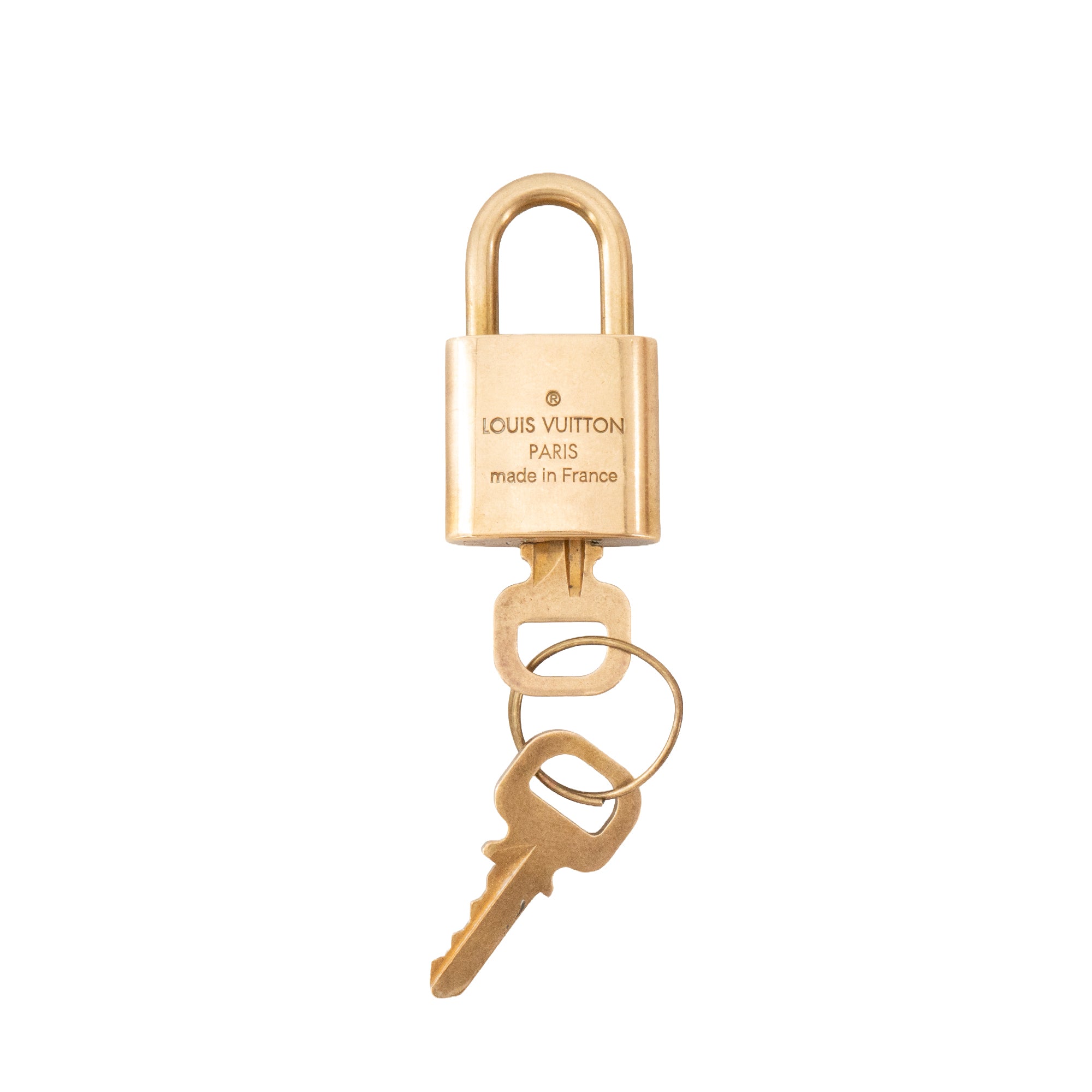 LOUIS VUITTON - Louis Vuitton padlock with keys in gold-tone metal