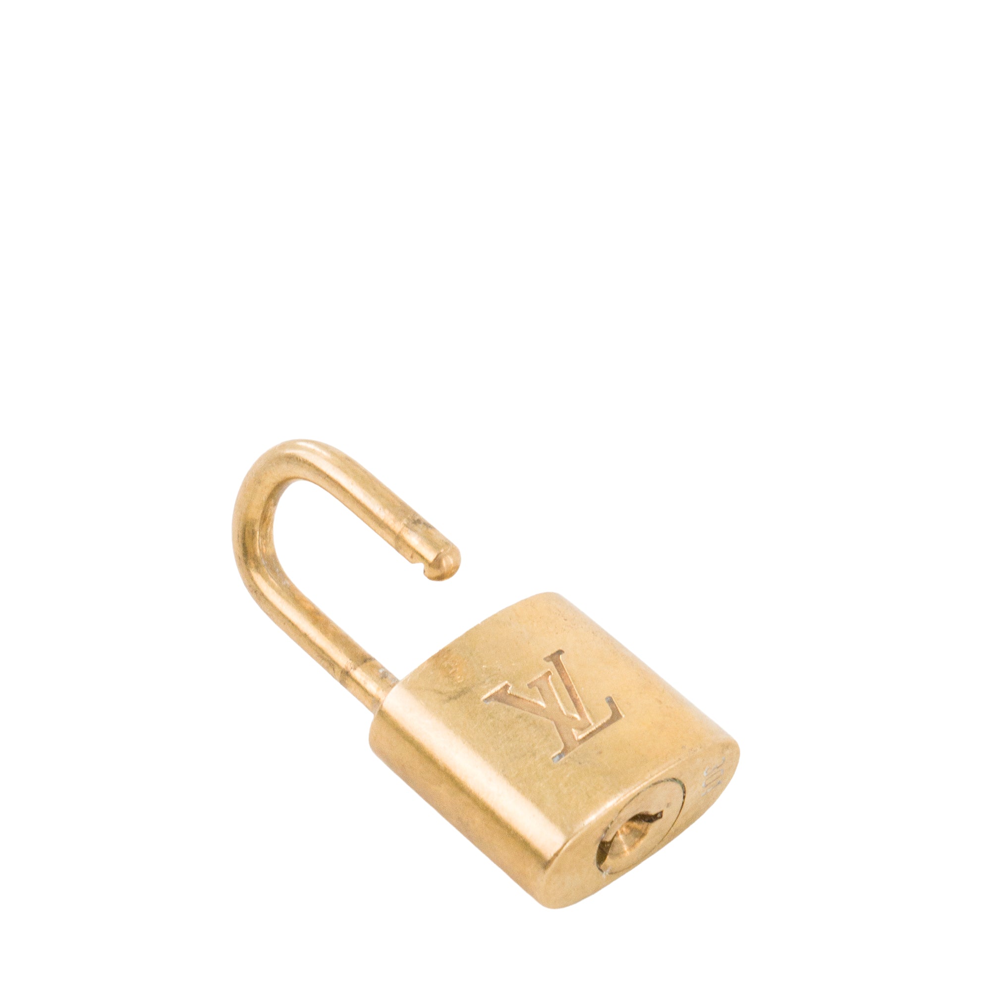 LOUIS VUITTON - Cadenas avec clés Louis Vuitton en métal doré