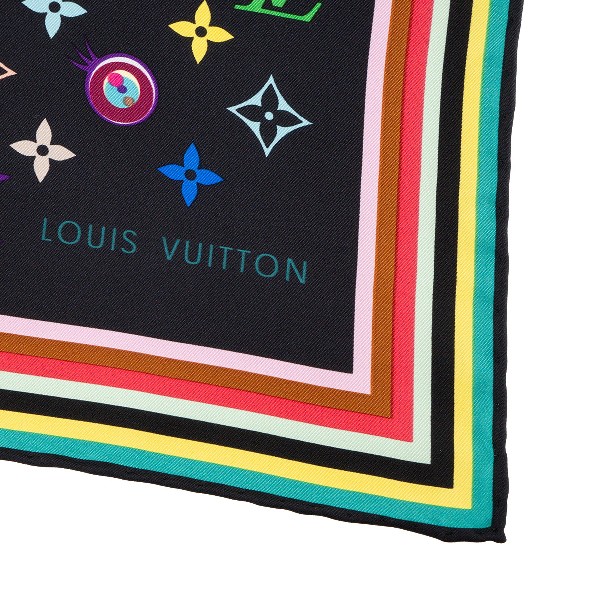 LOUIS VUITTON - Carré 70 Louis Vuitton x Takashi  Murakami en soie multicolore