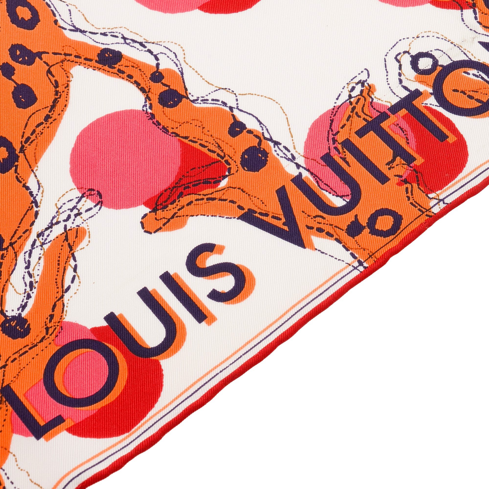 LOUIS VUITTON - Carré 90 Louis Vuitton en soie multicolore