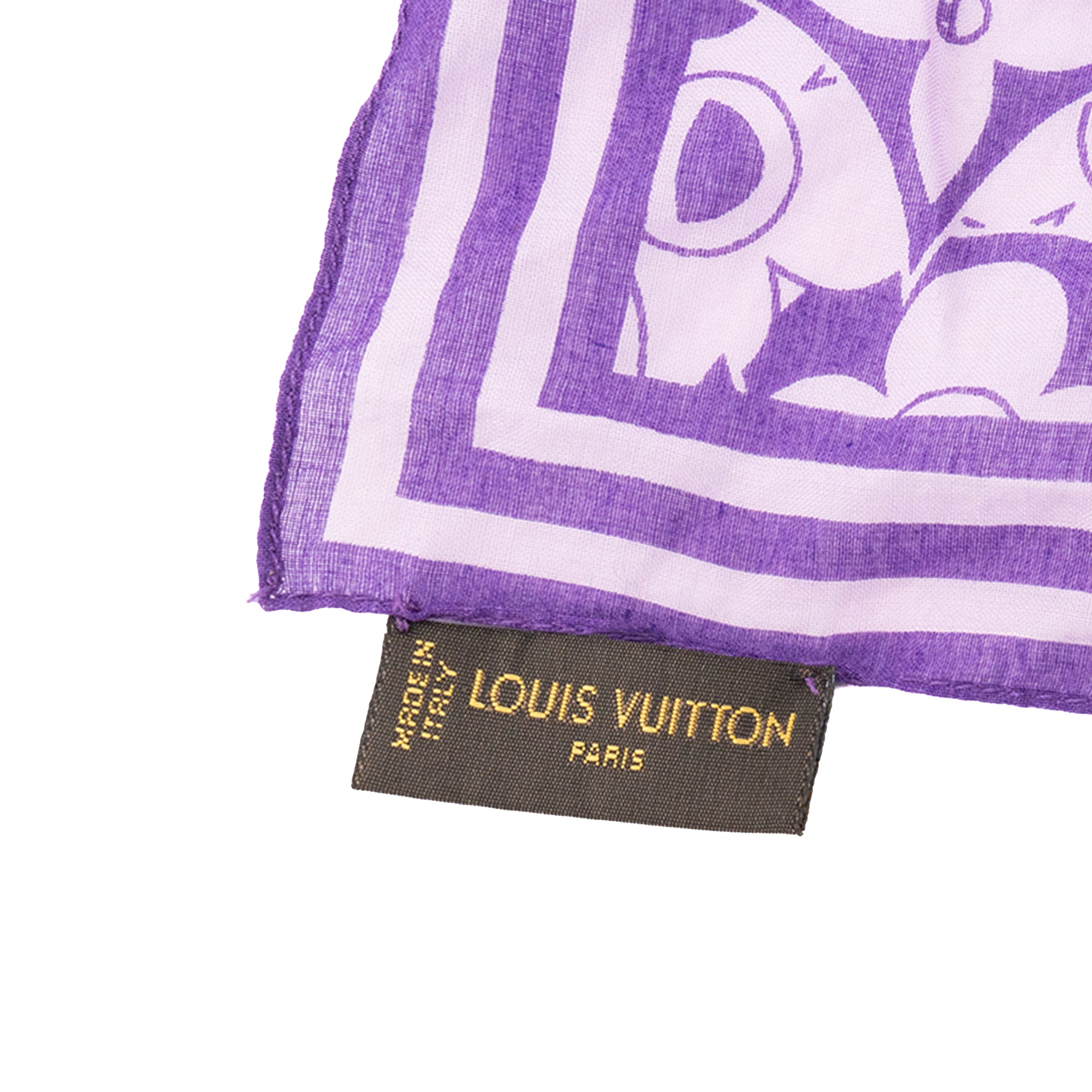 LOUIS VUITTON - Carré Cosmic Blossom Louis Vuitton x Takashi Murakami en coton violet