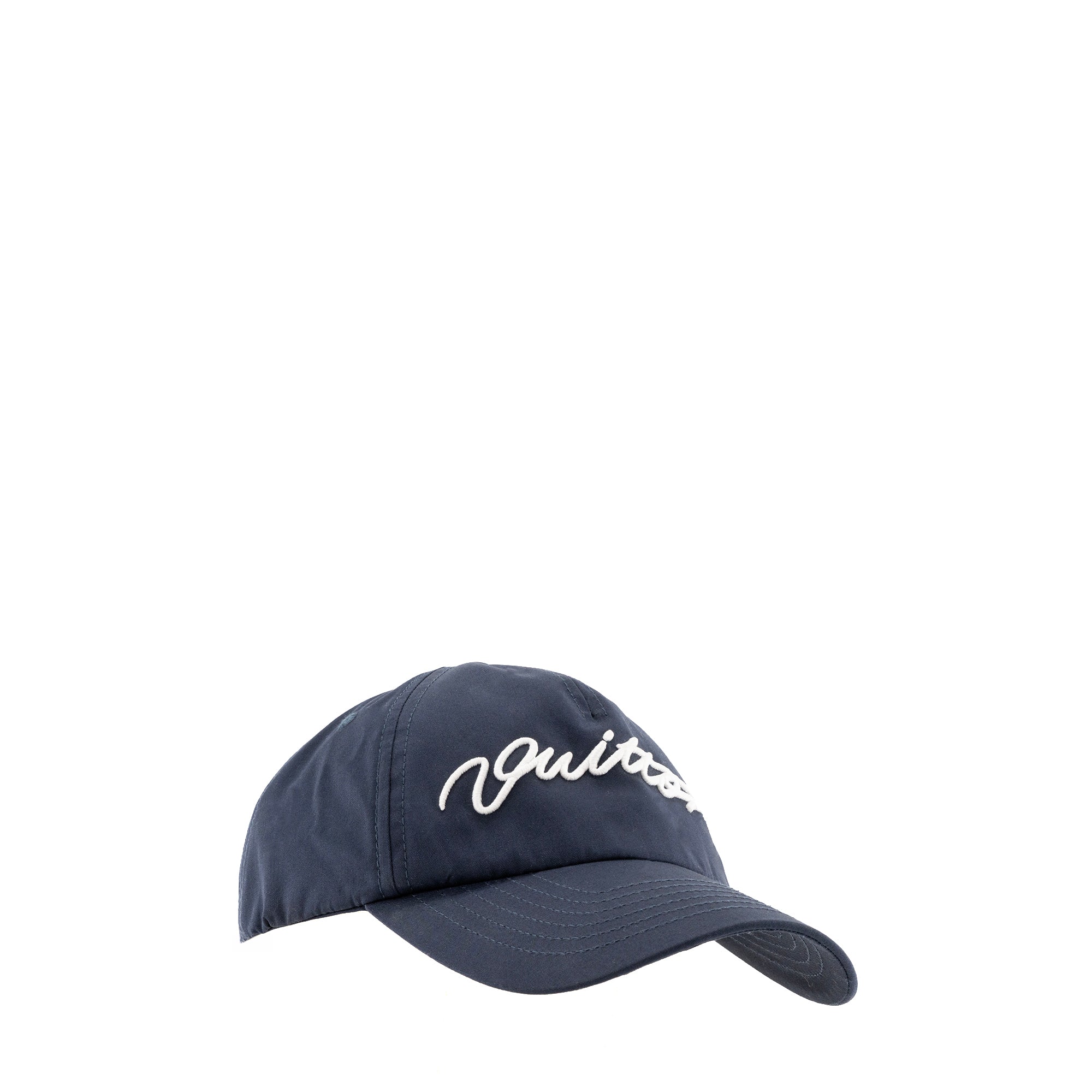 LOUIS VUITTON - Casquette Signature Louis Vuitton en toile bleu marine (S)