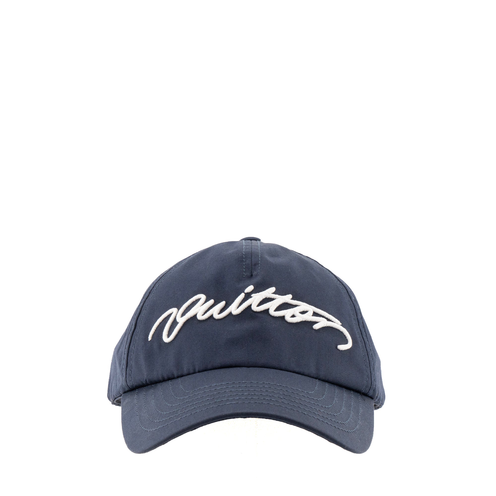 LOUIS VUITTON - Casquette Signature Louis Vuitton en toile bleu marine (S)