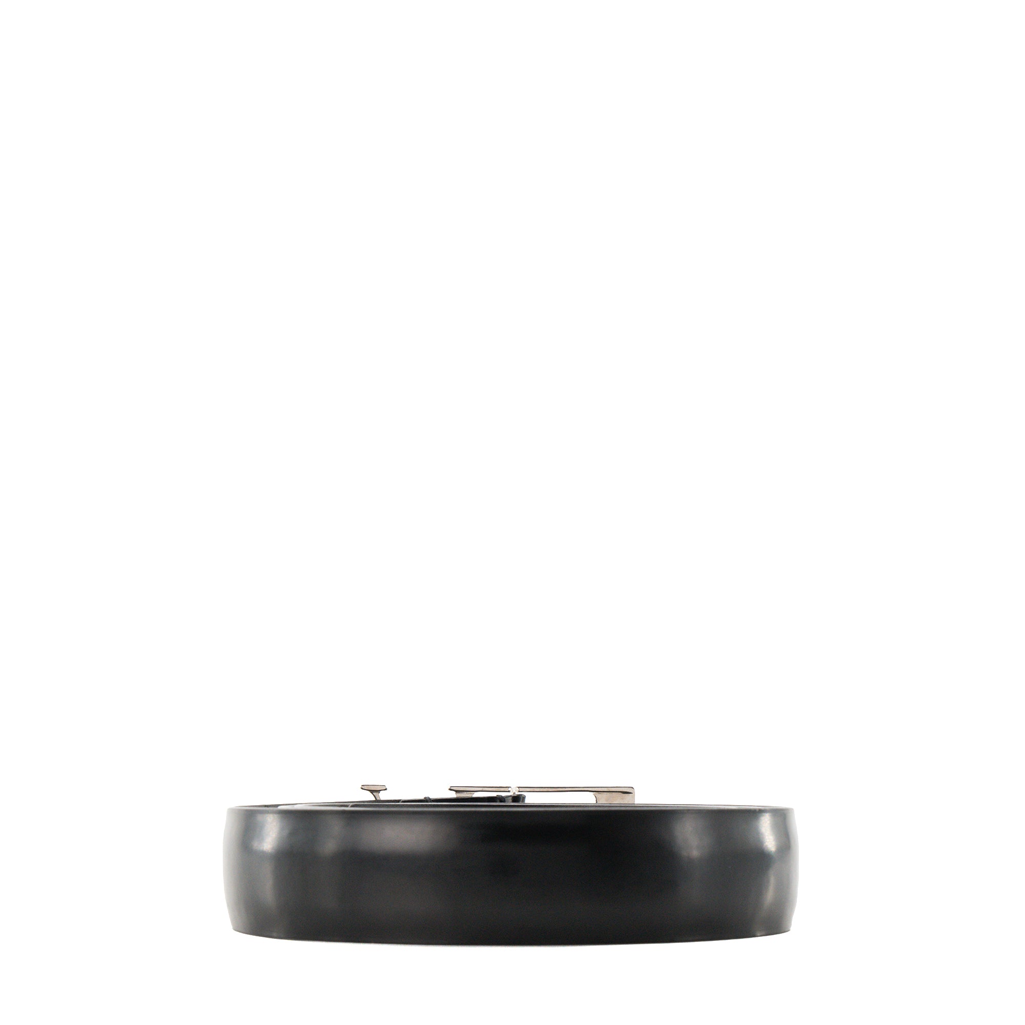 LOUIS VUITTON - Ceinture Logo Louis Vuitton en cuir lisse noir (T110)