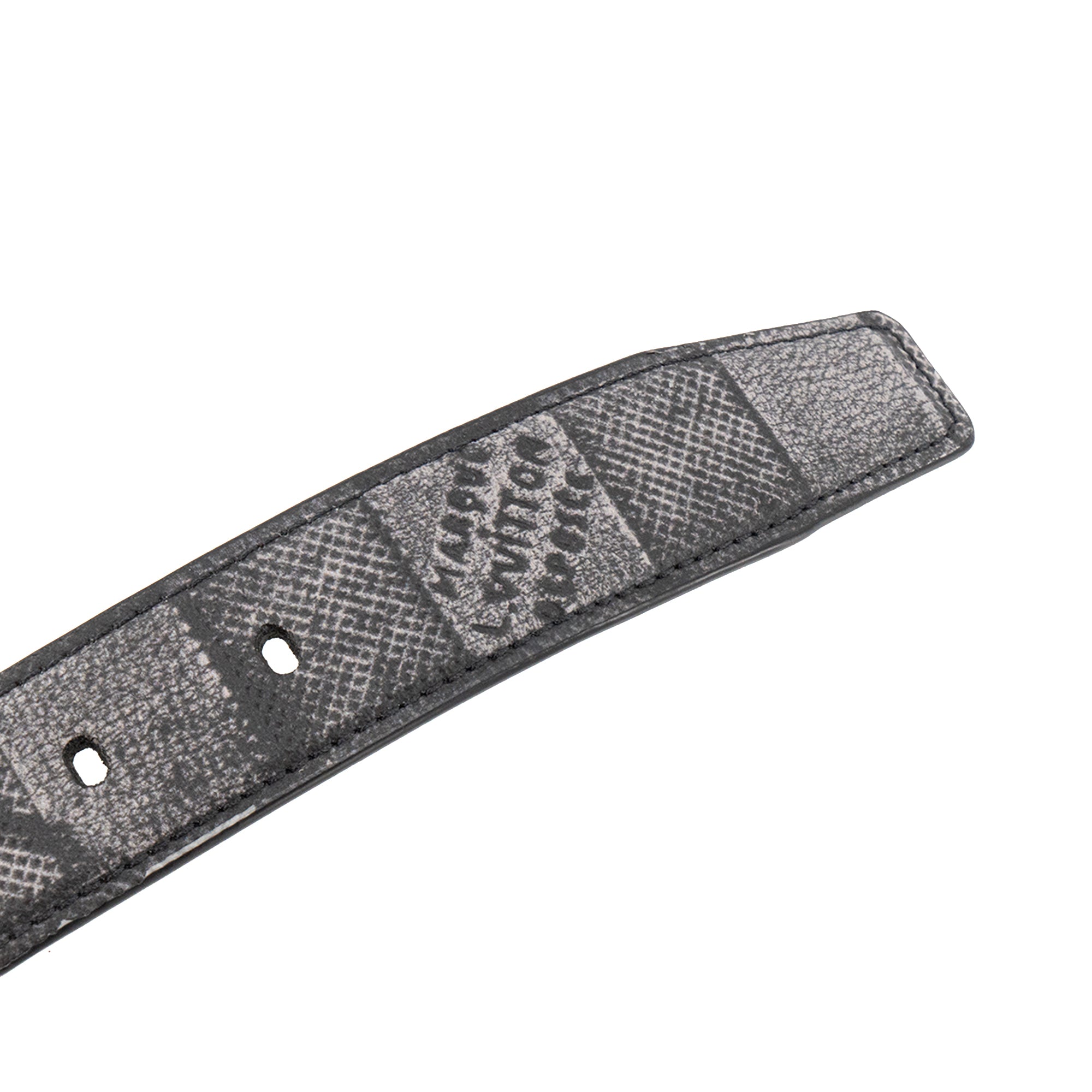 LOUIS VUITTON - Ceinture Louis Vuitton en cuir lisse gris (T95)