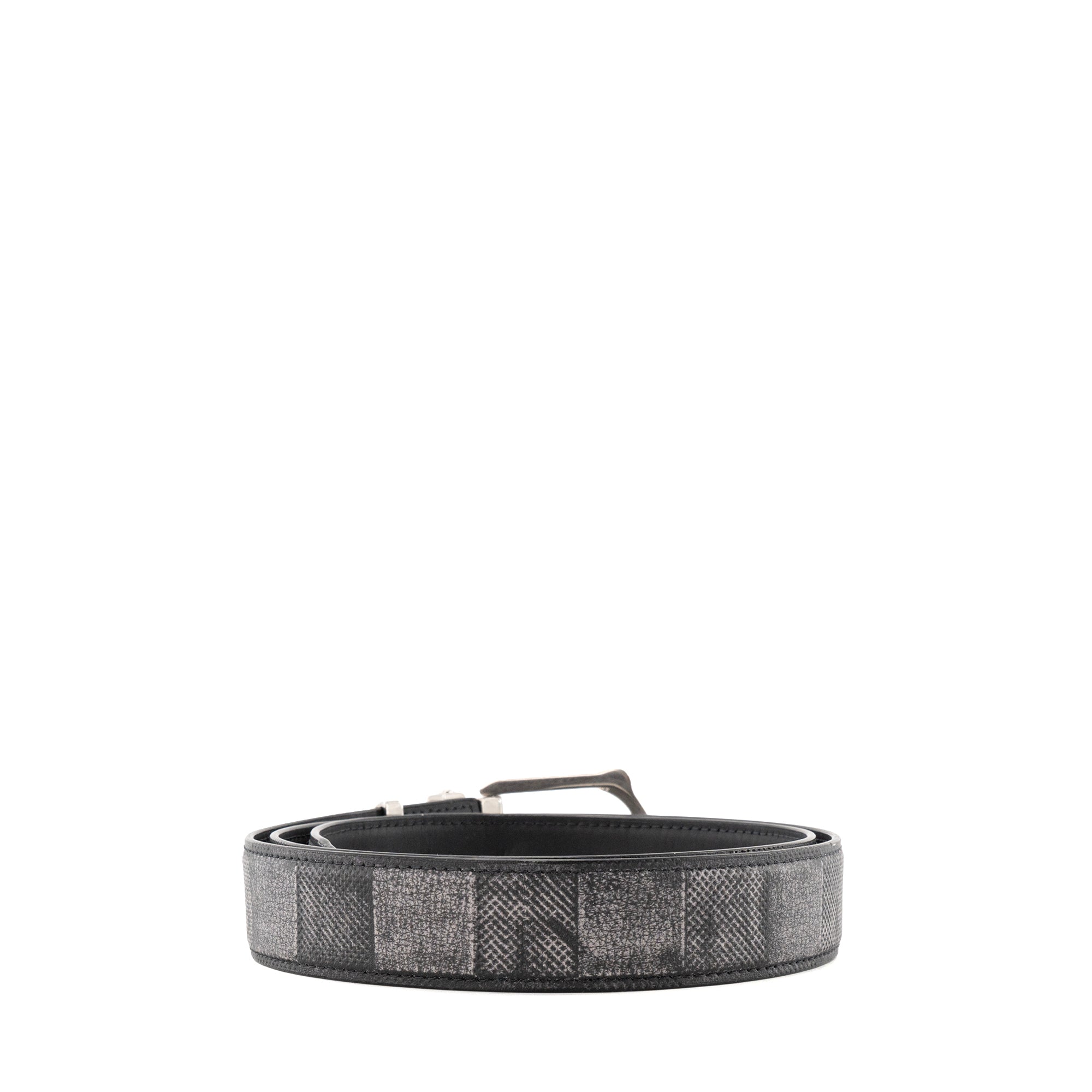 LOUIS VUITTON - Ceinture Louis Vuitton en cuir lisse gris (T95)